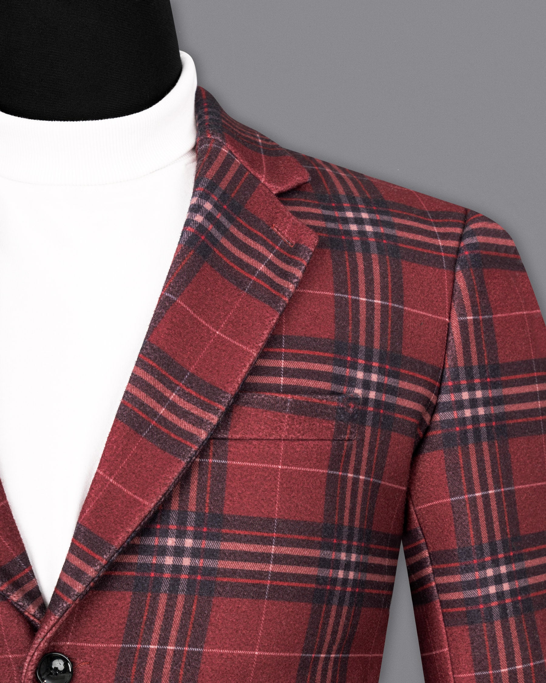 Shiraz Red Plaid Trench Coat TCB1789-SB-36, TCB1789-SB-38, TCB1789-SB-40, TCB1789-SB-42, TCB1789-SB-44, TCB1789-SB-46, TCB1789-SB-48, TCB1789-SB-50, TCB1789-SB-52, TCB1789-SB-54, TCB1789-SB-56, TCB1789-SB-58, TCB1789-SB-60