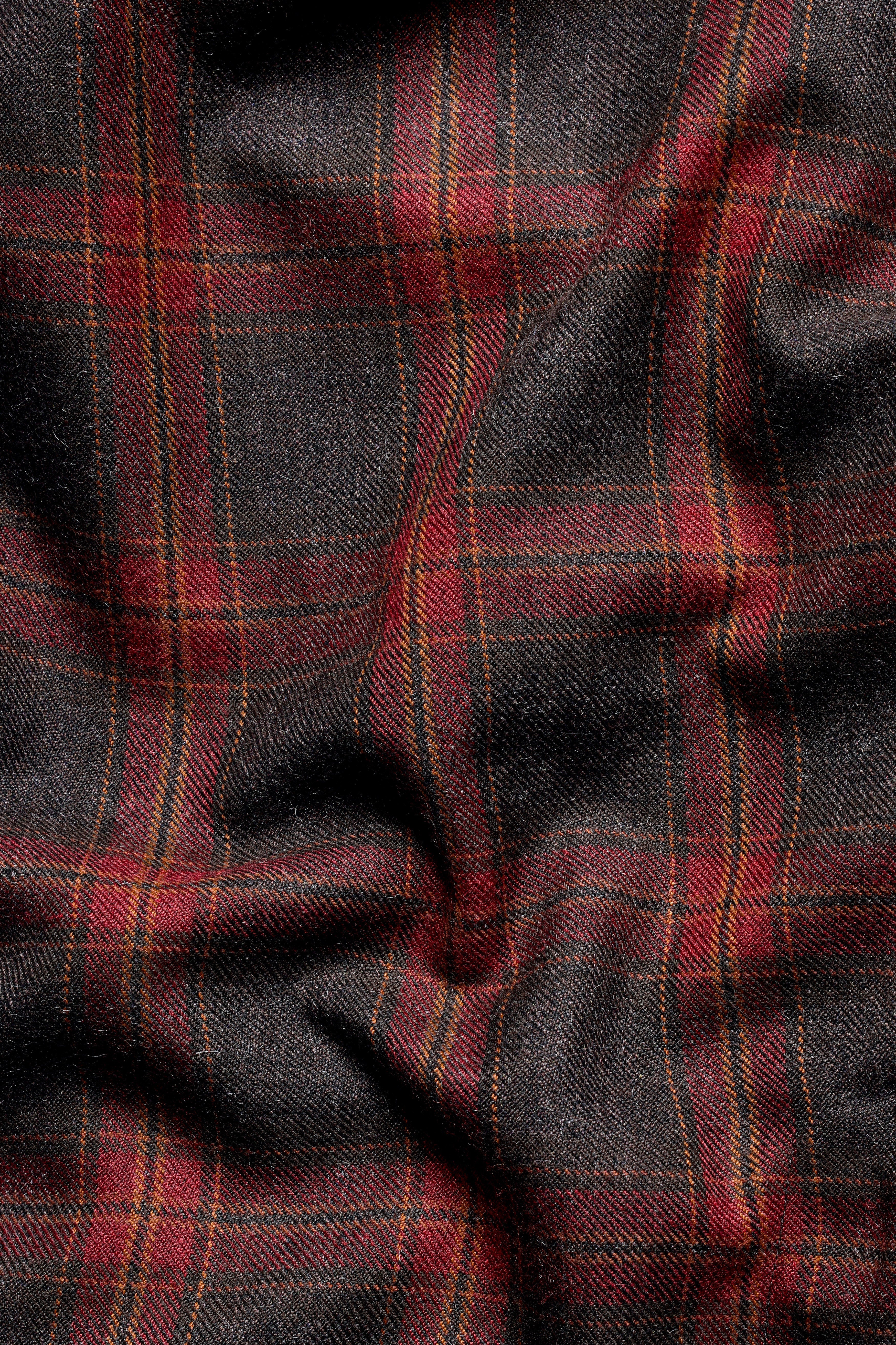 Claret Red and Walnut Brown Tweed Plaid Double Breasted Designer Trench Coat TCB2918-DB-D1-36, TCB2918-DB-D1-38, TCB2918-DB-D1-40, TCB2918-DB-D1-42, TCB2918-DB-D1-44, TCB2918-DB-D1-46, TCB2918-DB-D1-48, TCB2918-DB-D1-50, TCB2918-DB-D1-52, TCB2918-DB-D1-54, TCB2918-DB-D1-56, TCB2918-DB-D1-58, TCB2918-DB-D1-60