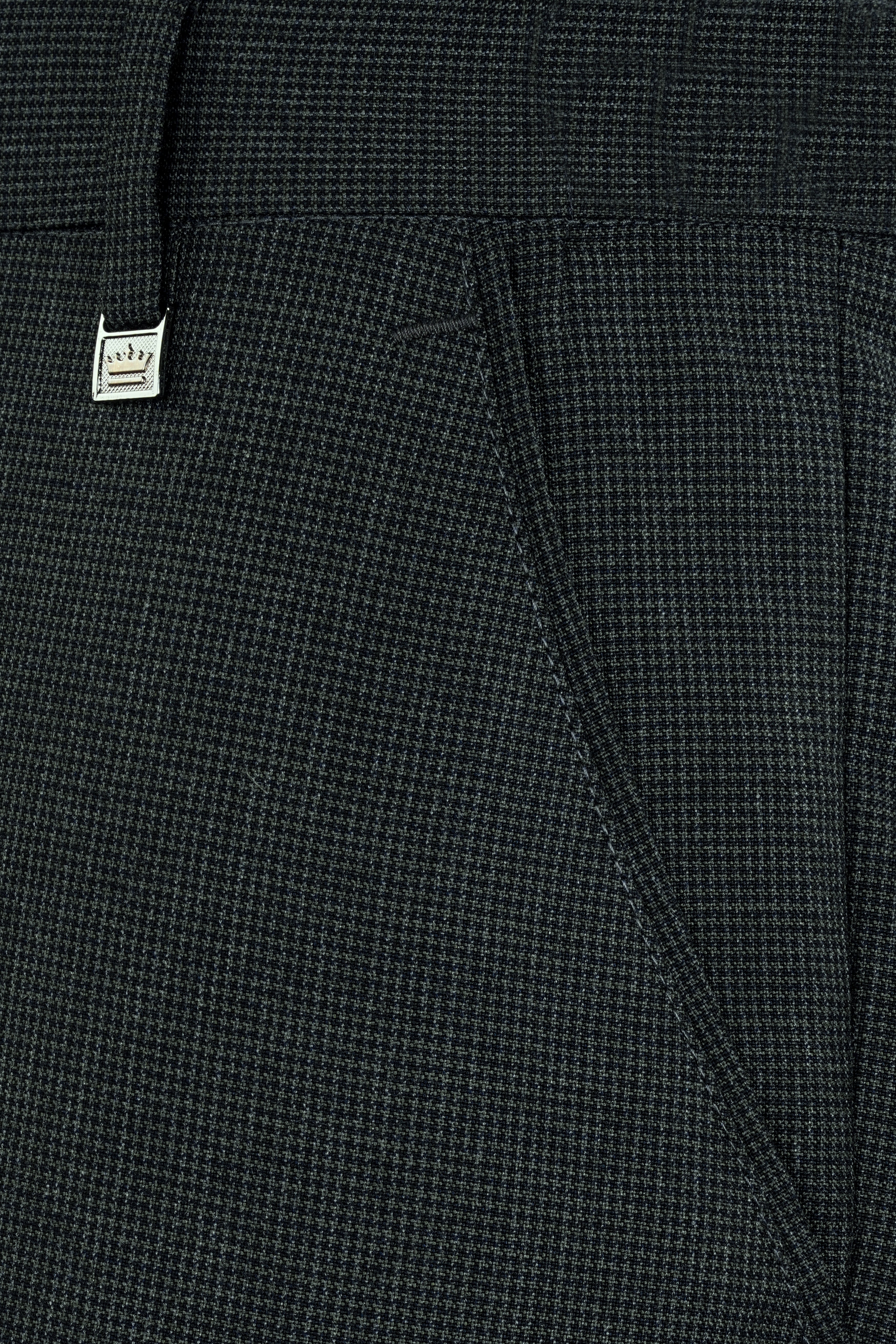 Capecod Gray Wool Rich Double Breasted Designer Overcoat With Pant
