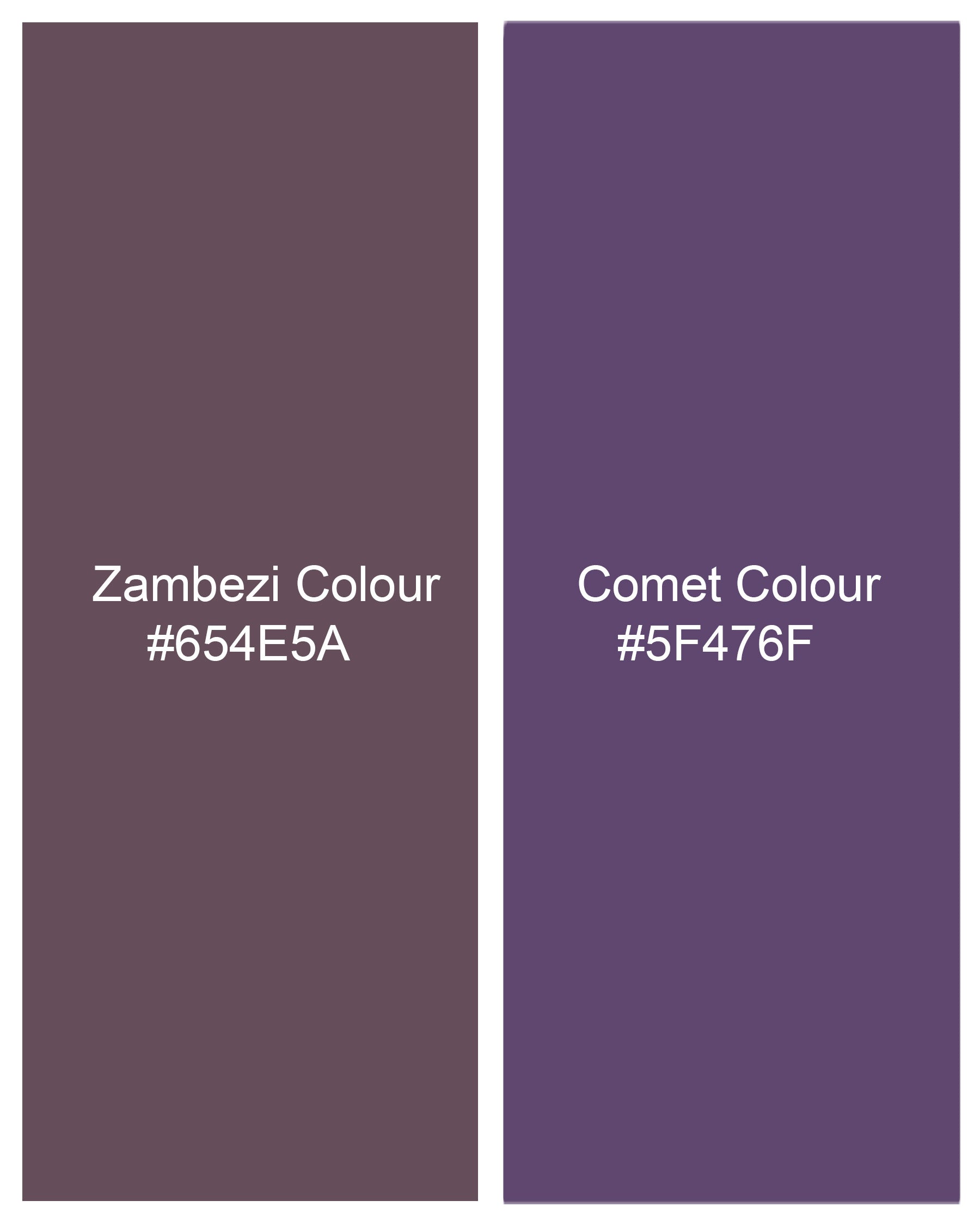 Comet Purple and Zambezi Gray Two Tone Paisley Jacquard Tie with Pocket Square TP039