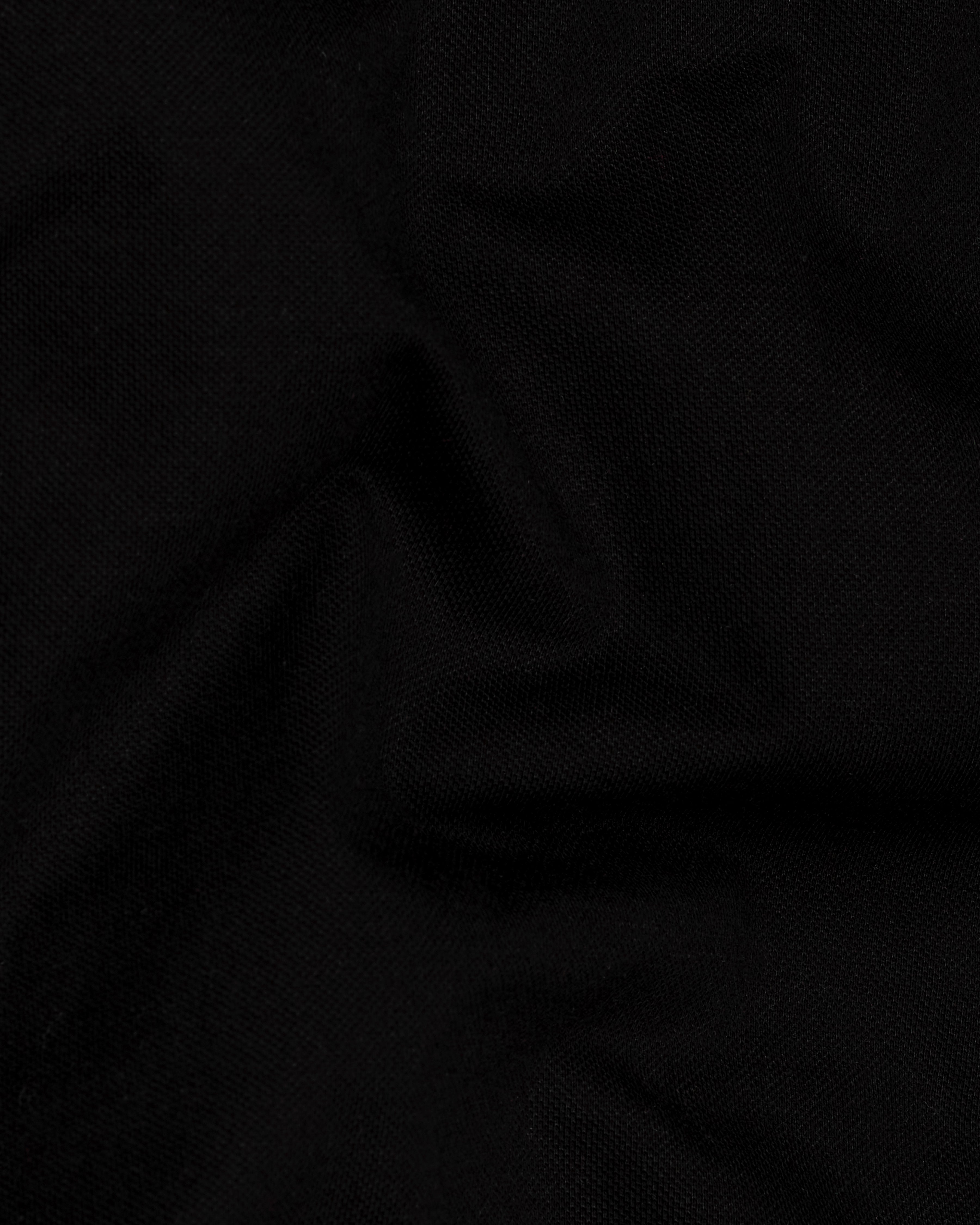 Jade Black Mercerised Pique Premium Cotton Polo TS308-S, TS308-M, TS308-L, TS308-XL, TS308-XXL
