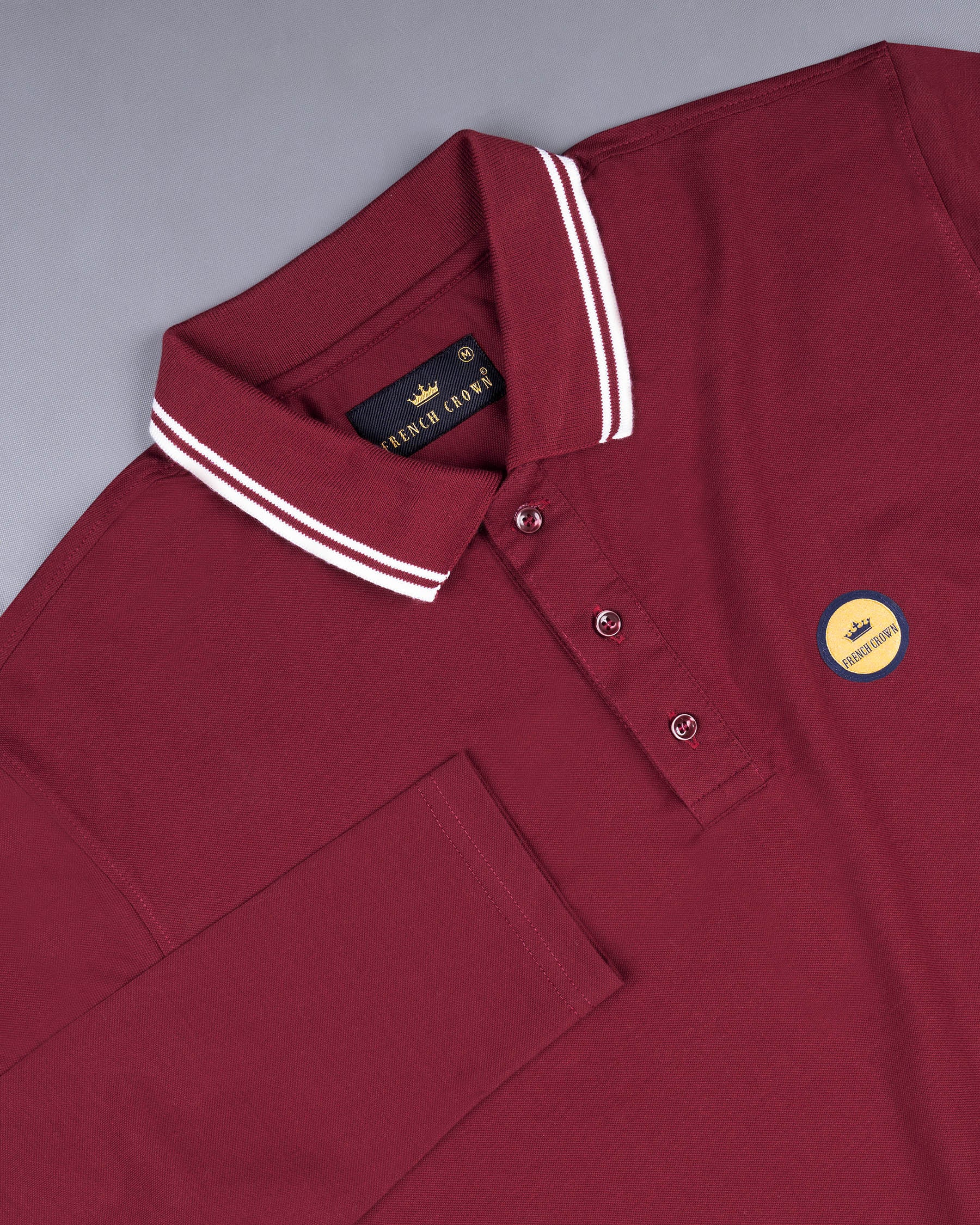 Merlot Red Super Soft Full Sleeve Mercerised Pique Polo TS563-S, TS563-M, TS563-L, TS563-XL, TS563-XXL