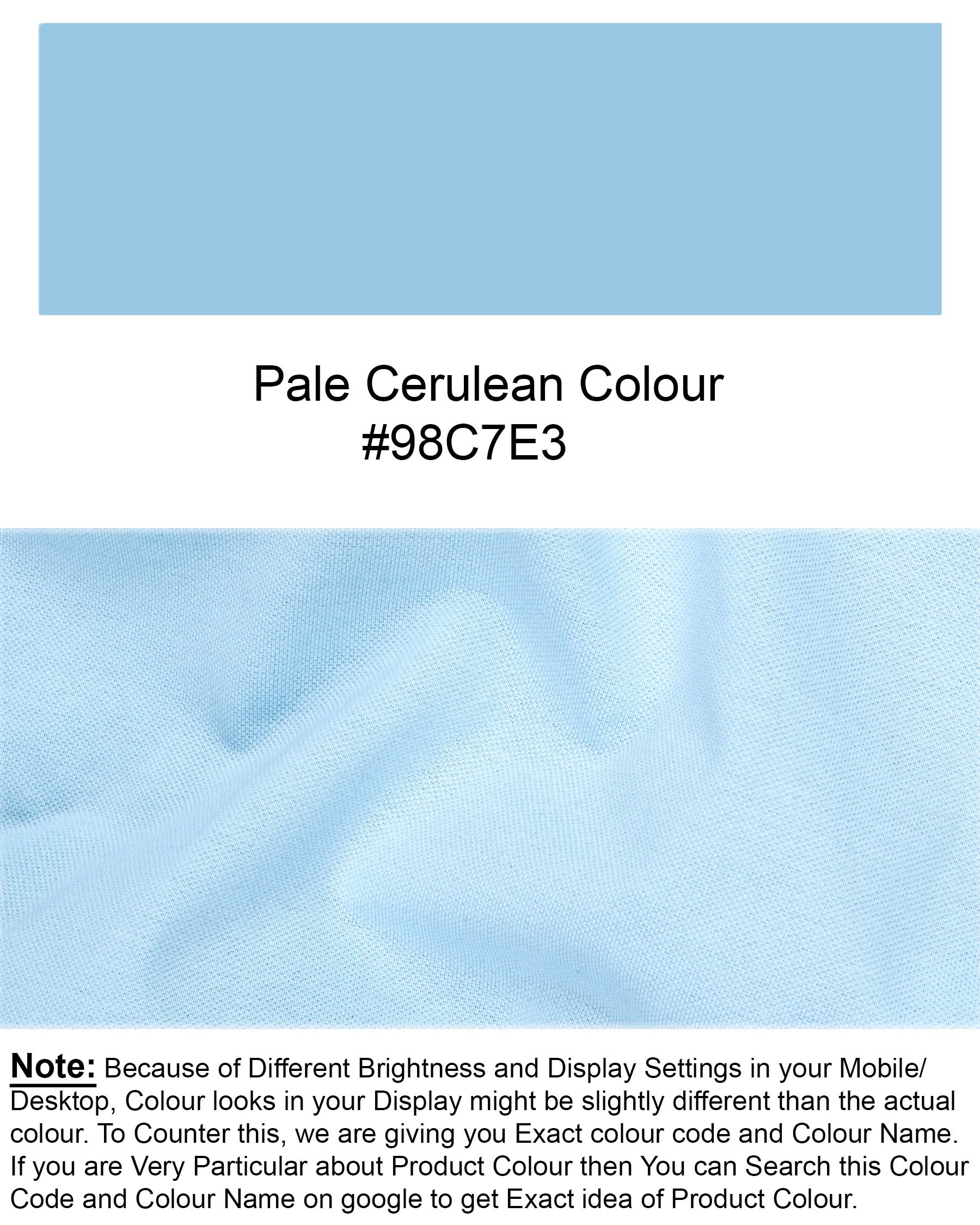 Pale Cerulean Blue Full sleeve Premiums Cotton Pique Polo TS565-S, TS565-M, TS565-L, TS565-XL, TS565-XXL, TS565-3XL, TS565-4XL