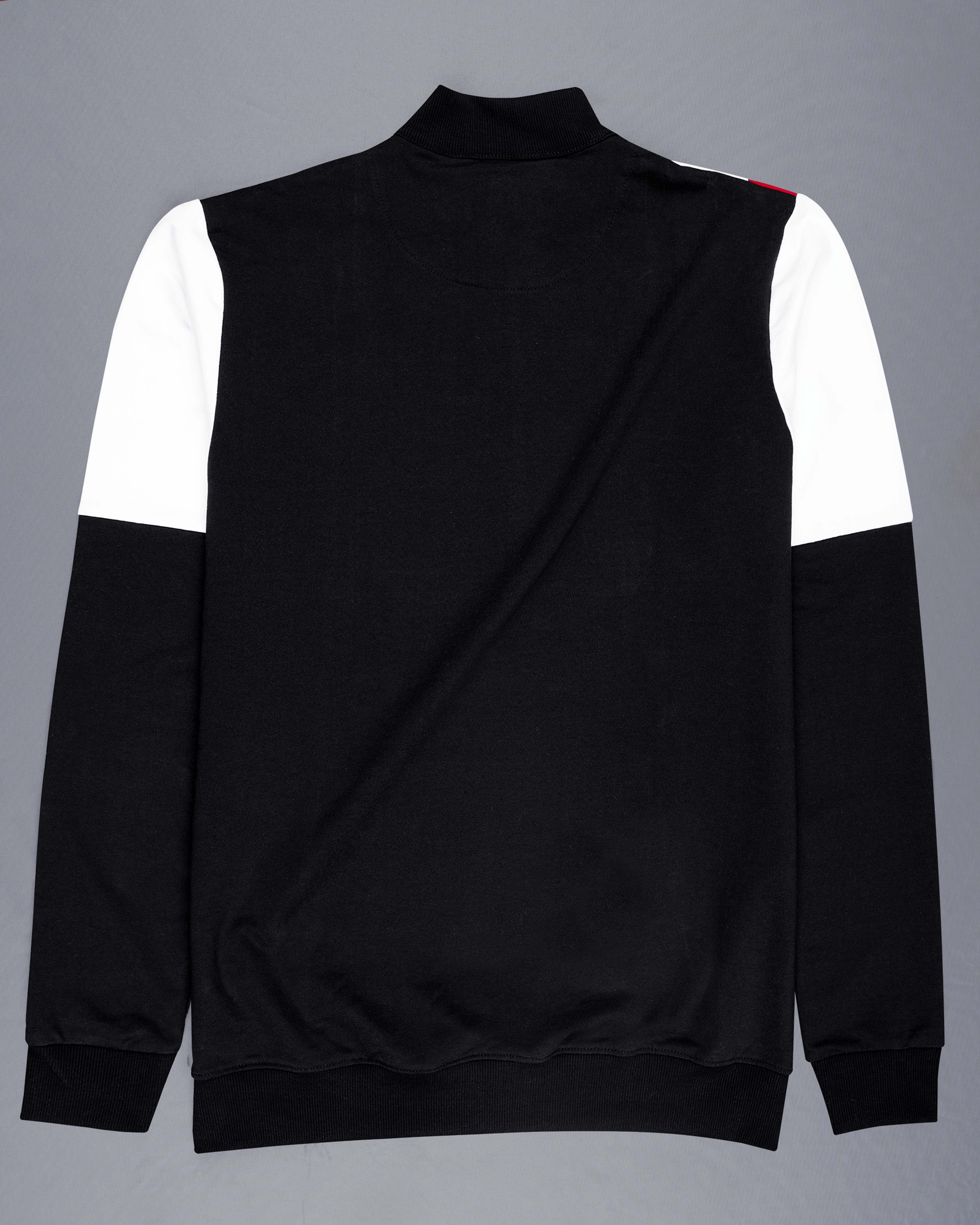 Black and Claret Red Colourblock Sweatshirt TS572-S, TS572-M, TS572-L, TS572-XL, TS572-XXL, TS572-3XL, TS572-4XL