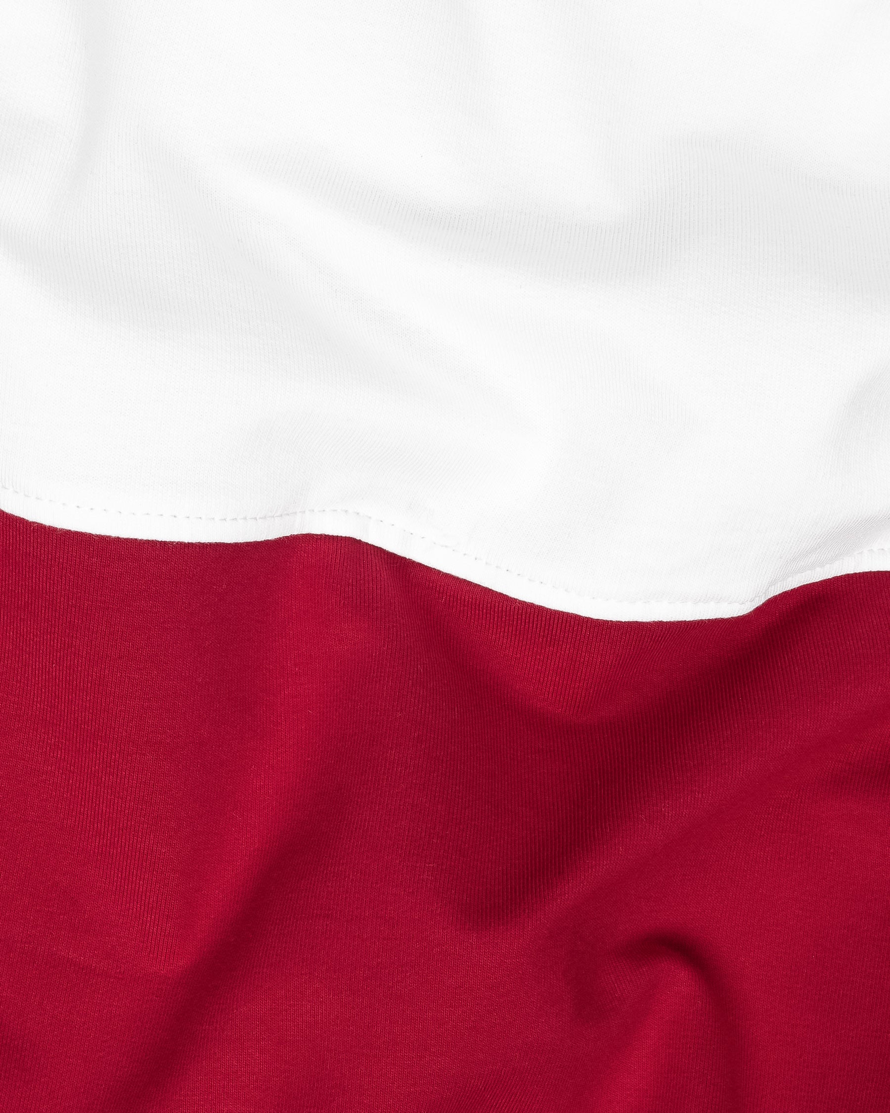 Bright White and Merlot Colourblock Sweatshirt TS573-S, TS573-M, TS573-L, TS573-XL, TS573-XXL