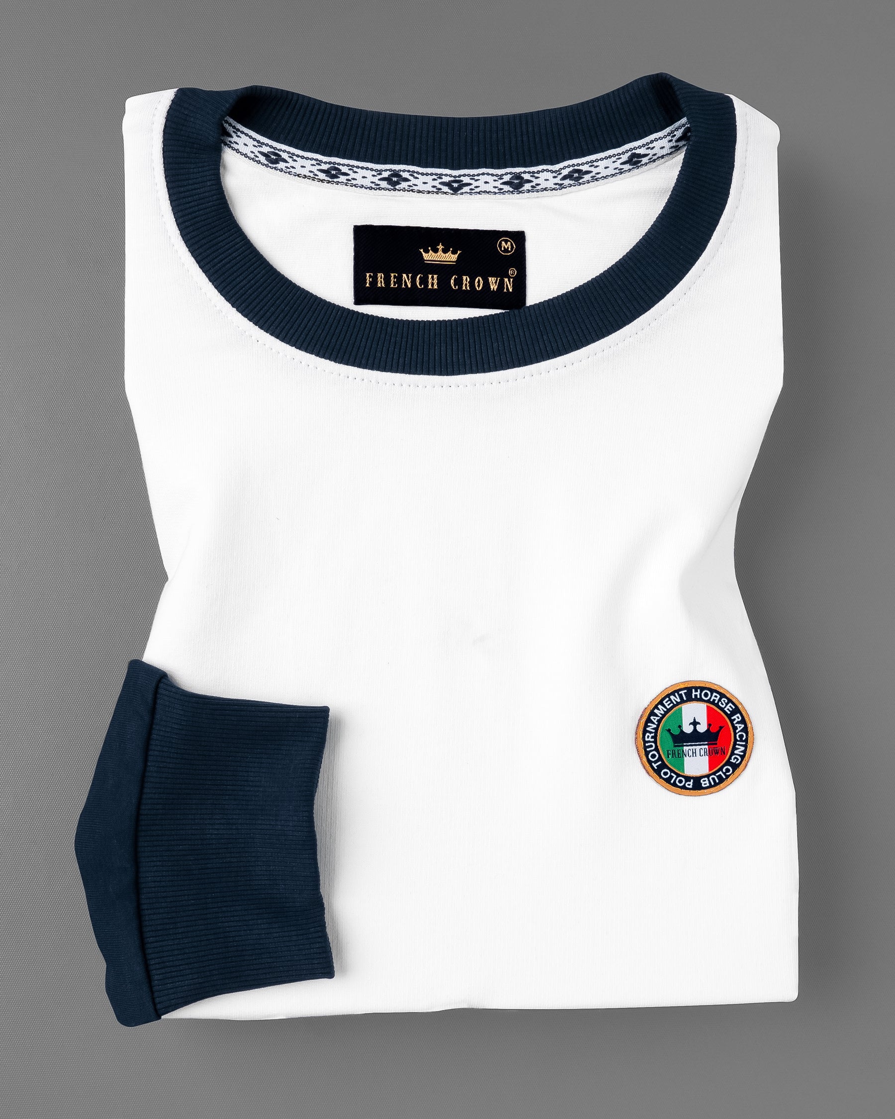 Bright White and Merlot Colourblock Sweatshirt TS573-S, TS573-M, TS573-L, TS573-XL, TS573-XXL