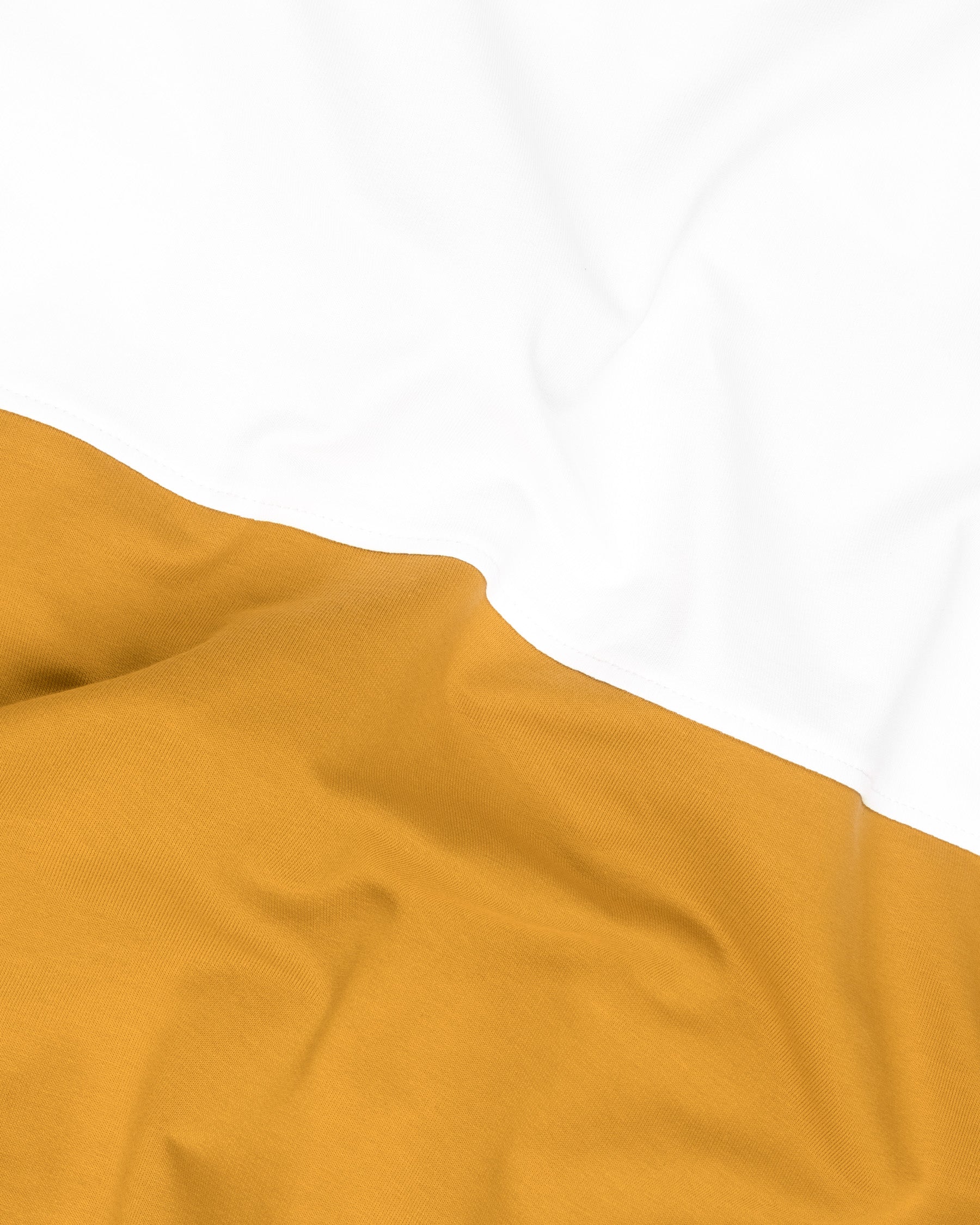 White and Fire Bush Yellow Colourblock Sweatshirt TS574-S, TS574-M, TS574-L, TS574-XL, TS574-XXL