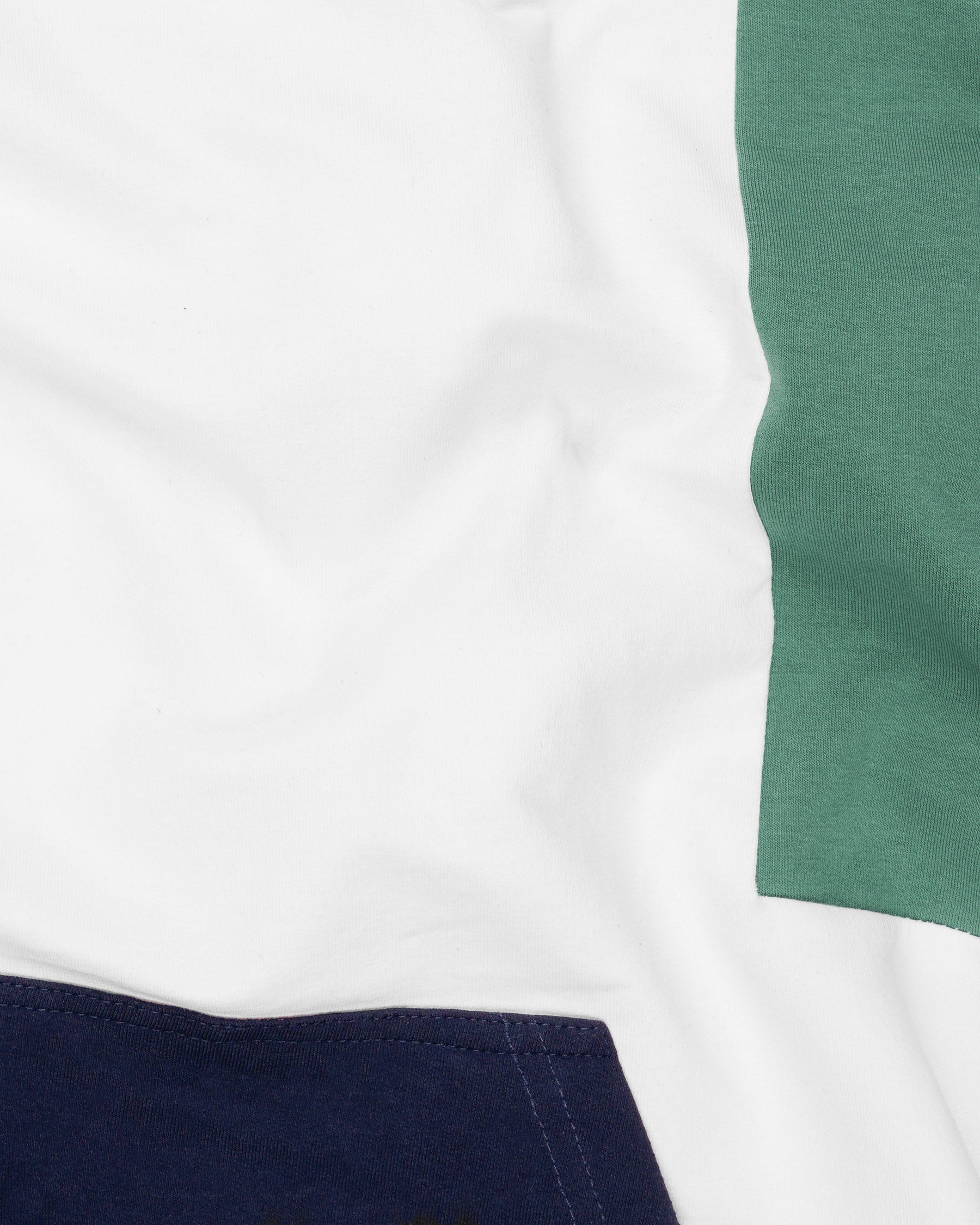 Bright White with Gunmetal Blue and Dusty Teal Green Hoodie Sweatshirt TS584-S, TS584-M, TS584-L, TS584-XL, TS584-XXL