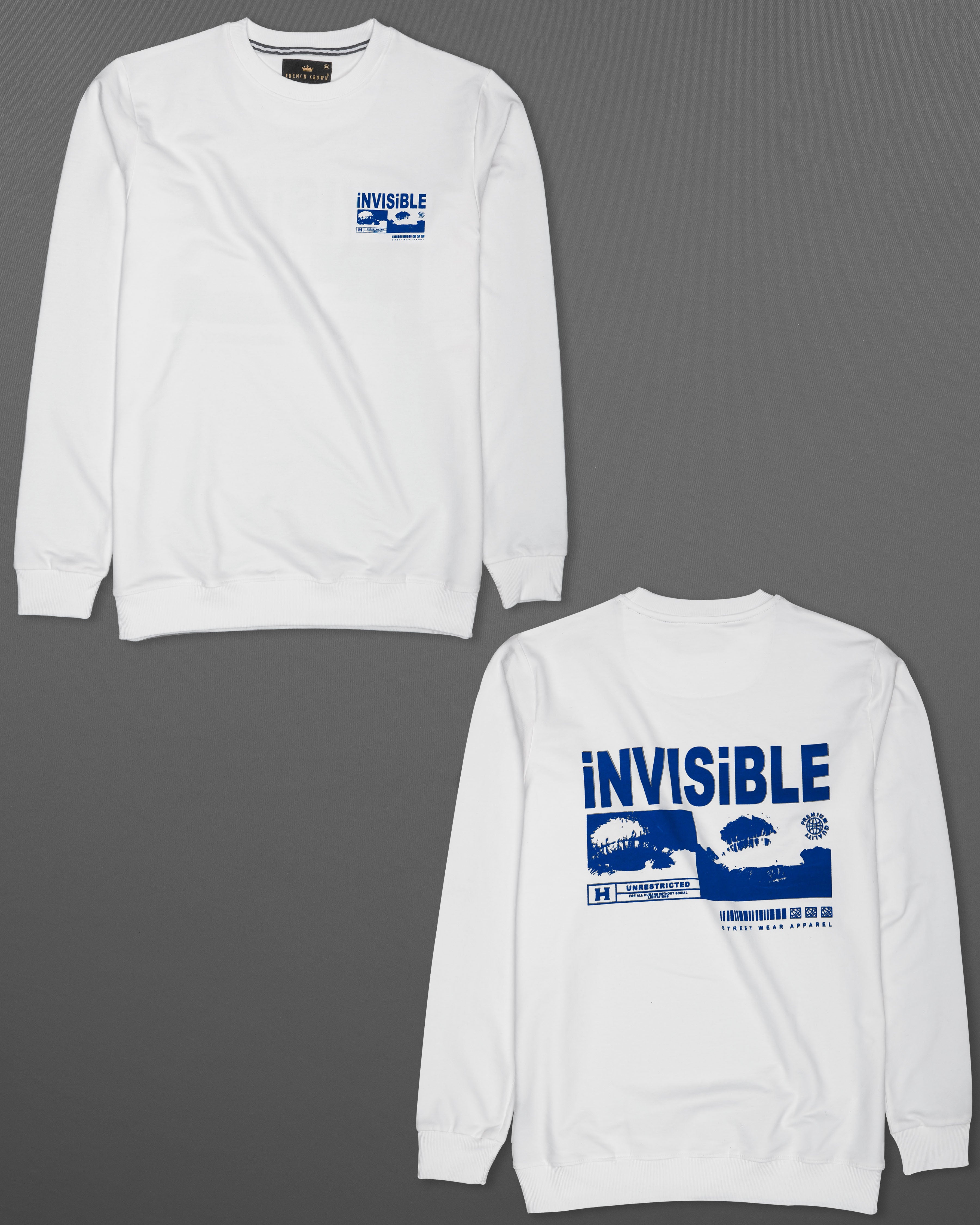 Bright White Premium Cotton Sweatshirt TS600-S, TS600-M, TS600-L, TS600-XL, TS600-XXL