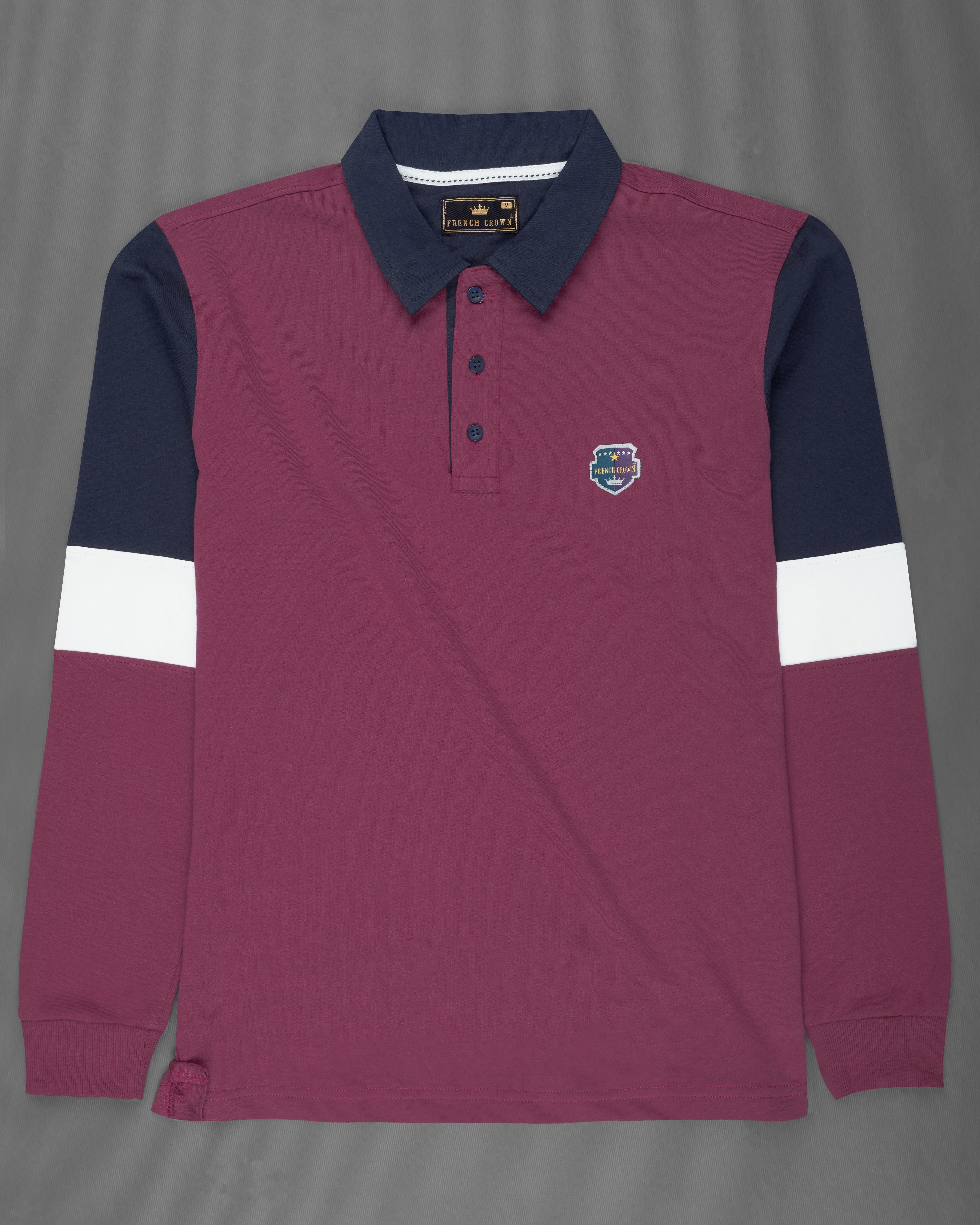 Tuscan Pink with Block Pattern Mercerised Pique Polo Sweatshirt TS664-S, TS664-M, TS664-L, TS664-XL, TS664-XXL