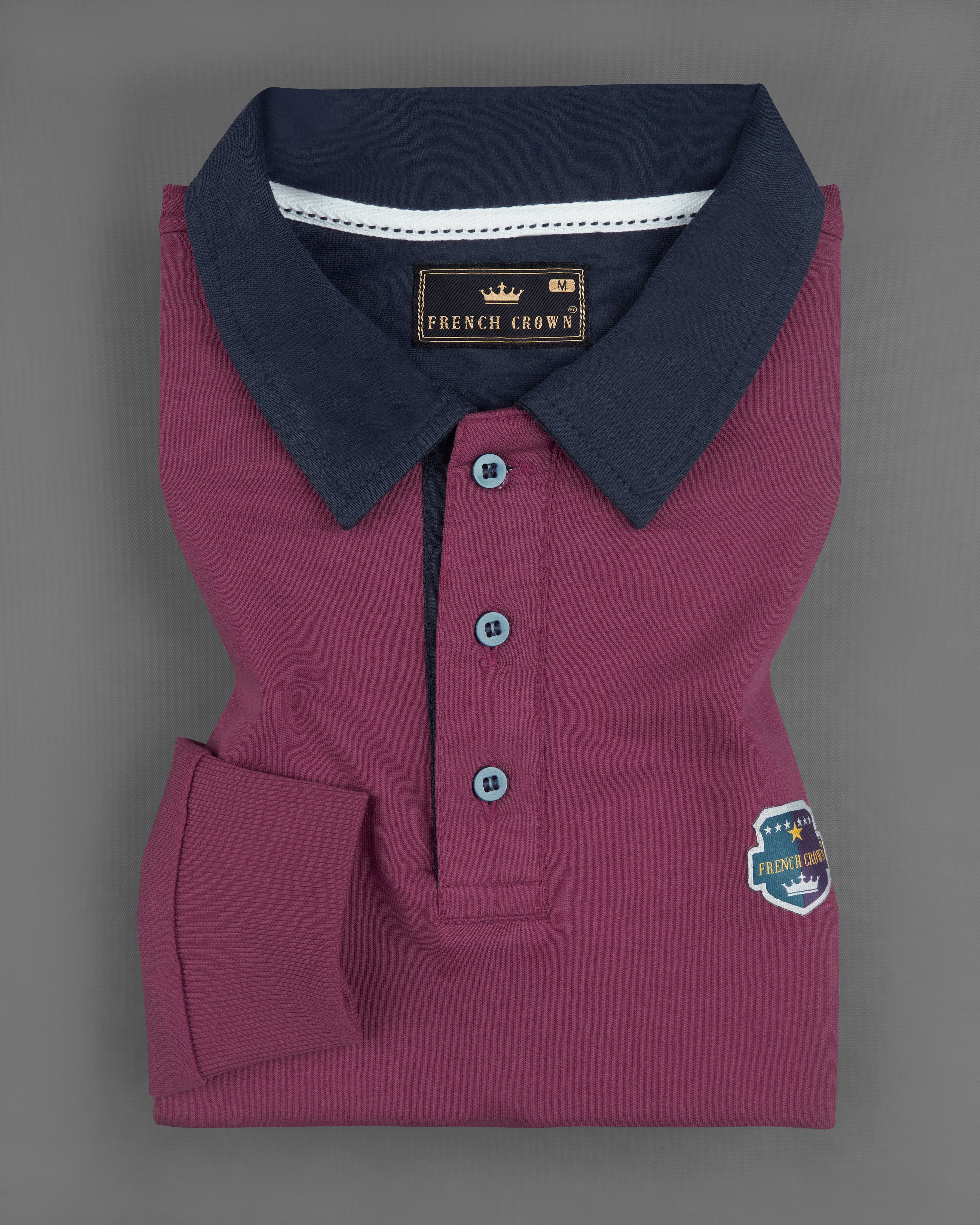 Tuscan Pink with Block Pattern Mercerised Pique Polo Sweatshirt TS664-S, TS664-M, TS664-L, TS664-XL, TS664-XXL