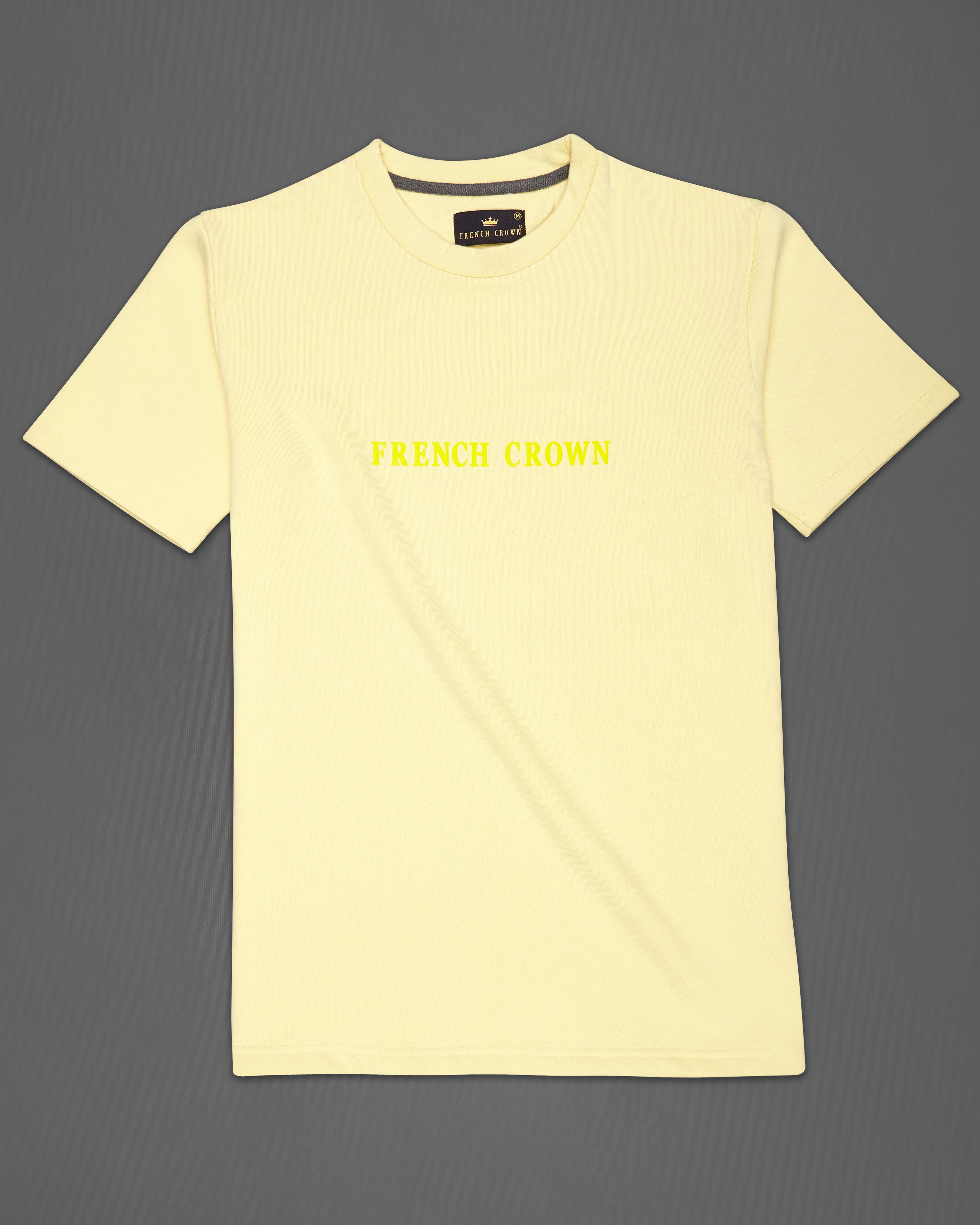 Beeswax Yellow Premium Cotton T-shirt with Shorts Combo TS697-SR172-S, TS697-SR172-M, TS697-SR172-L, TS697-SR172-XL, TS697-SR172-XXL