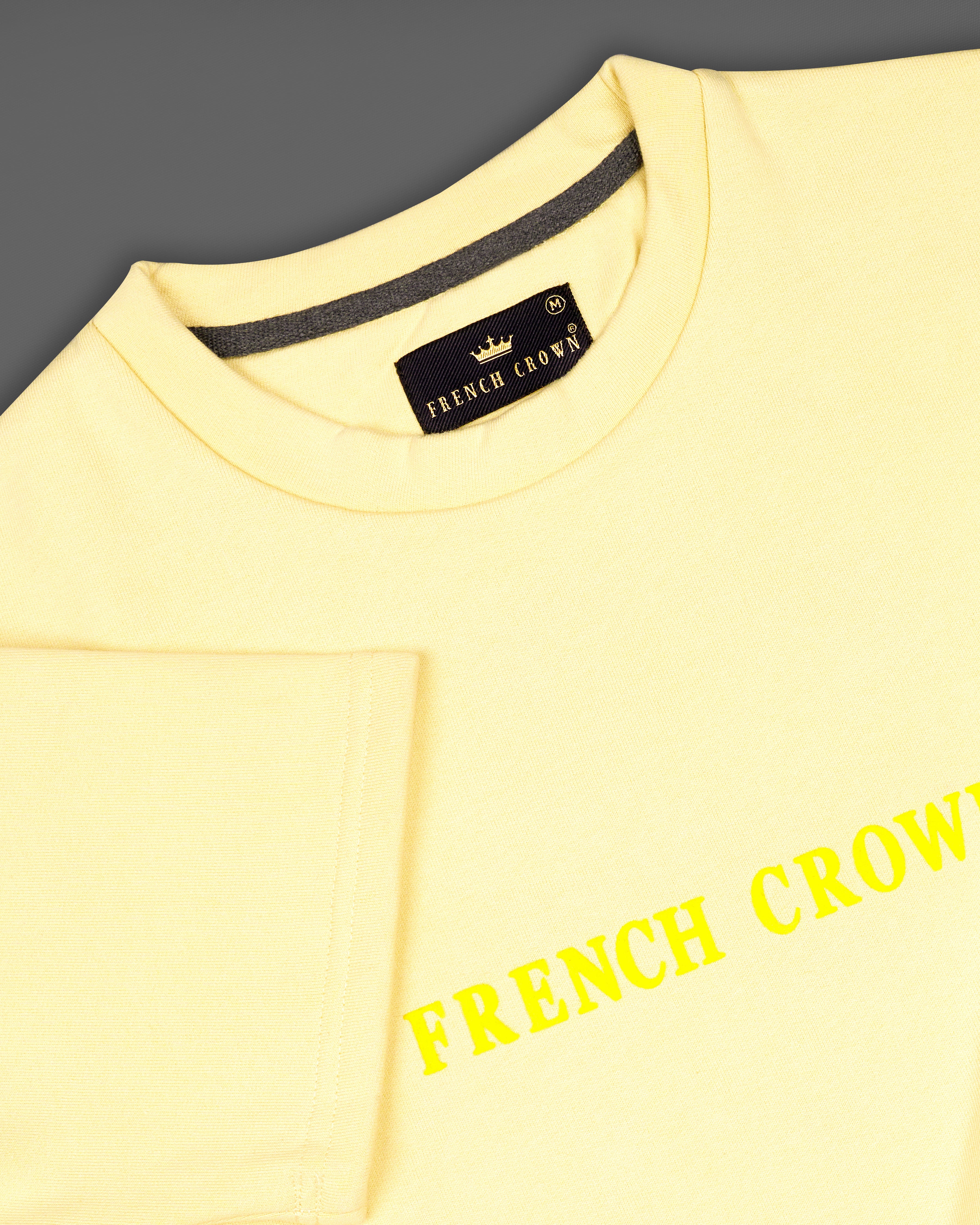 Beeswax Yellow Premium Cotton T-shirt with Shorts Combo TS697-SR172-S, TS697-SR172-M, TS697-SR172-L, TS697-SR172-XL, TS697-SR172-XXL