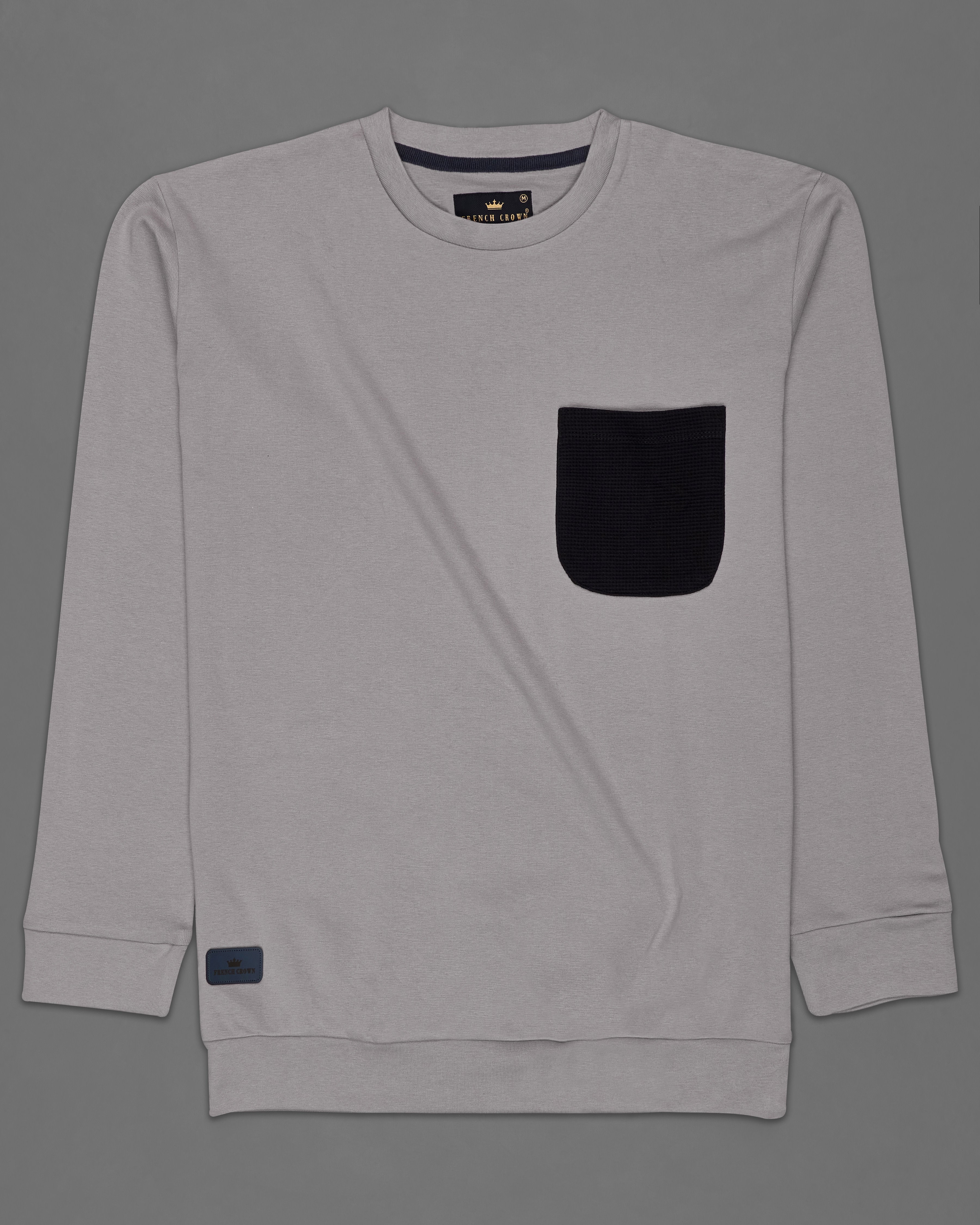 Regent Gray with a Black Patch Pocket Premium Jersey Sweatshirt TS700-S, TS700-M, TS700-L, TS700-XL, TS700-XXL