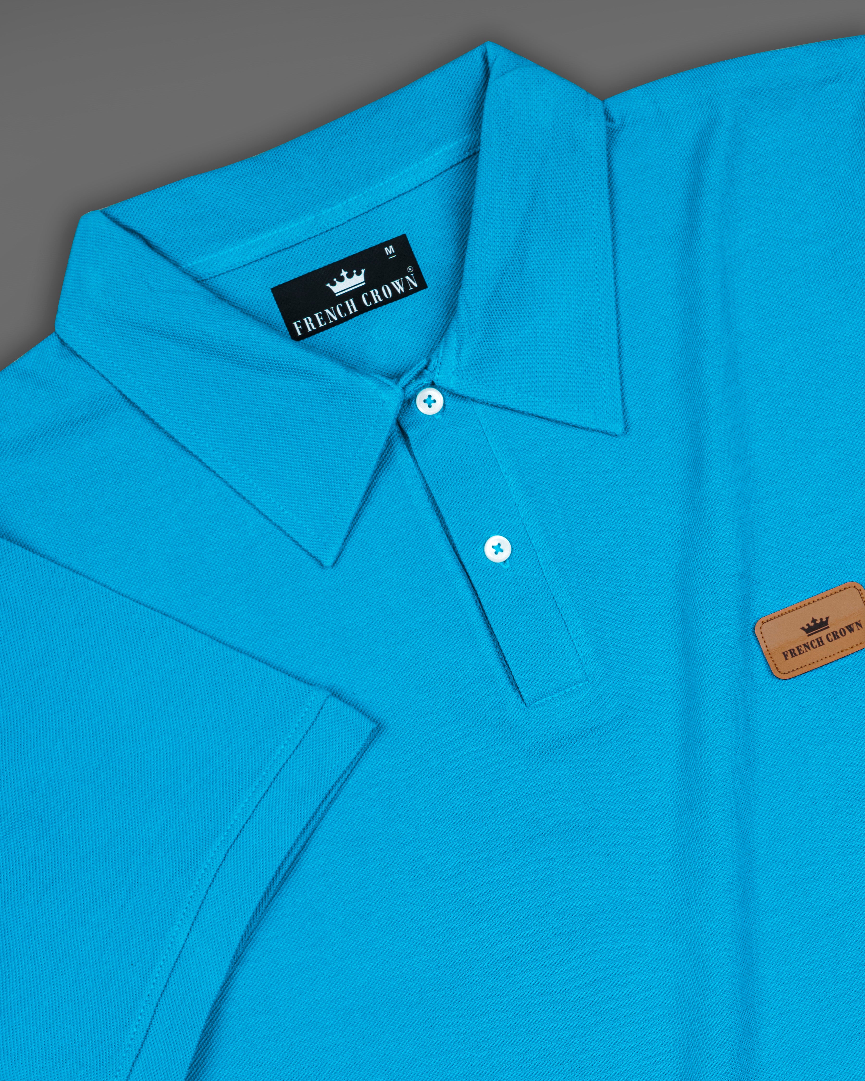Bondi Blue Organic Cotton Mercerised Pique Polo TS775-S, TS775-M, TS775-L, TS775-XL, TS775-XXL