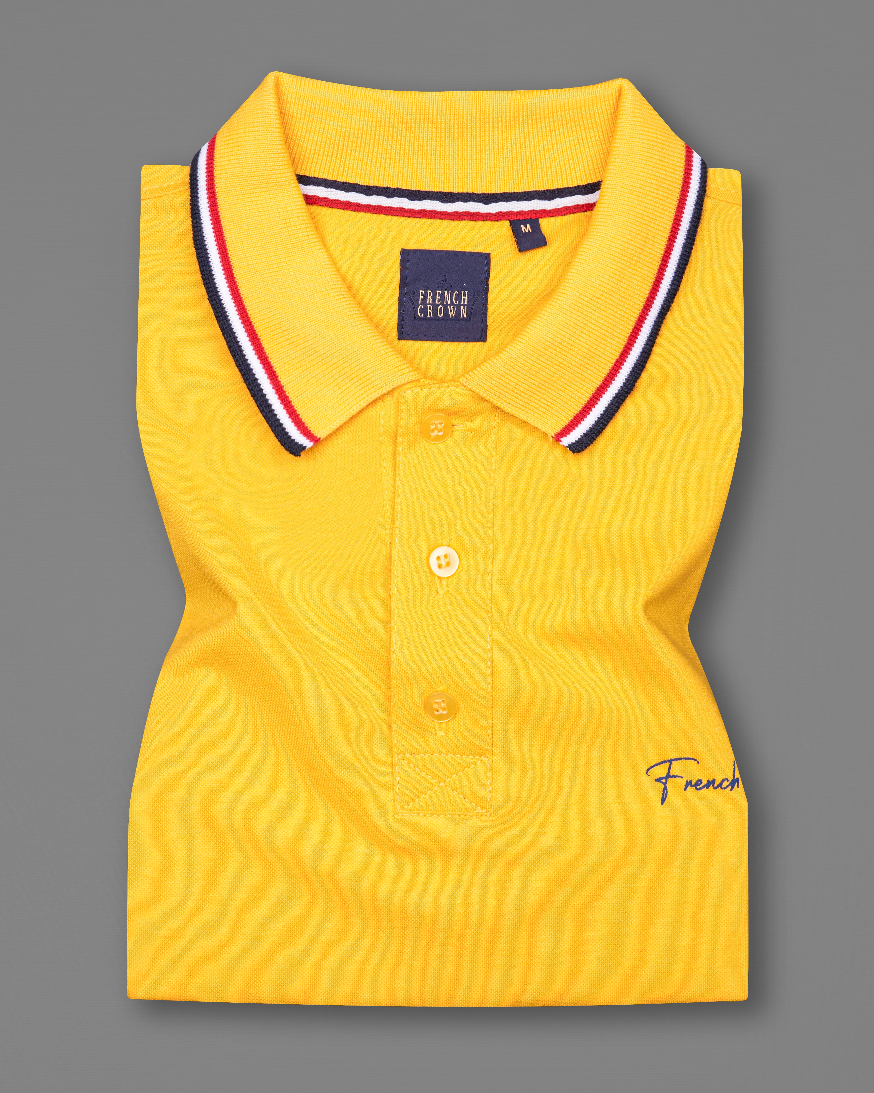 Sunglow Yellow Organic Cotton Mercerised Pique Polo TS805-S, TS805-M, TS805-L, TS805-XL, TS805-XXL