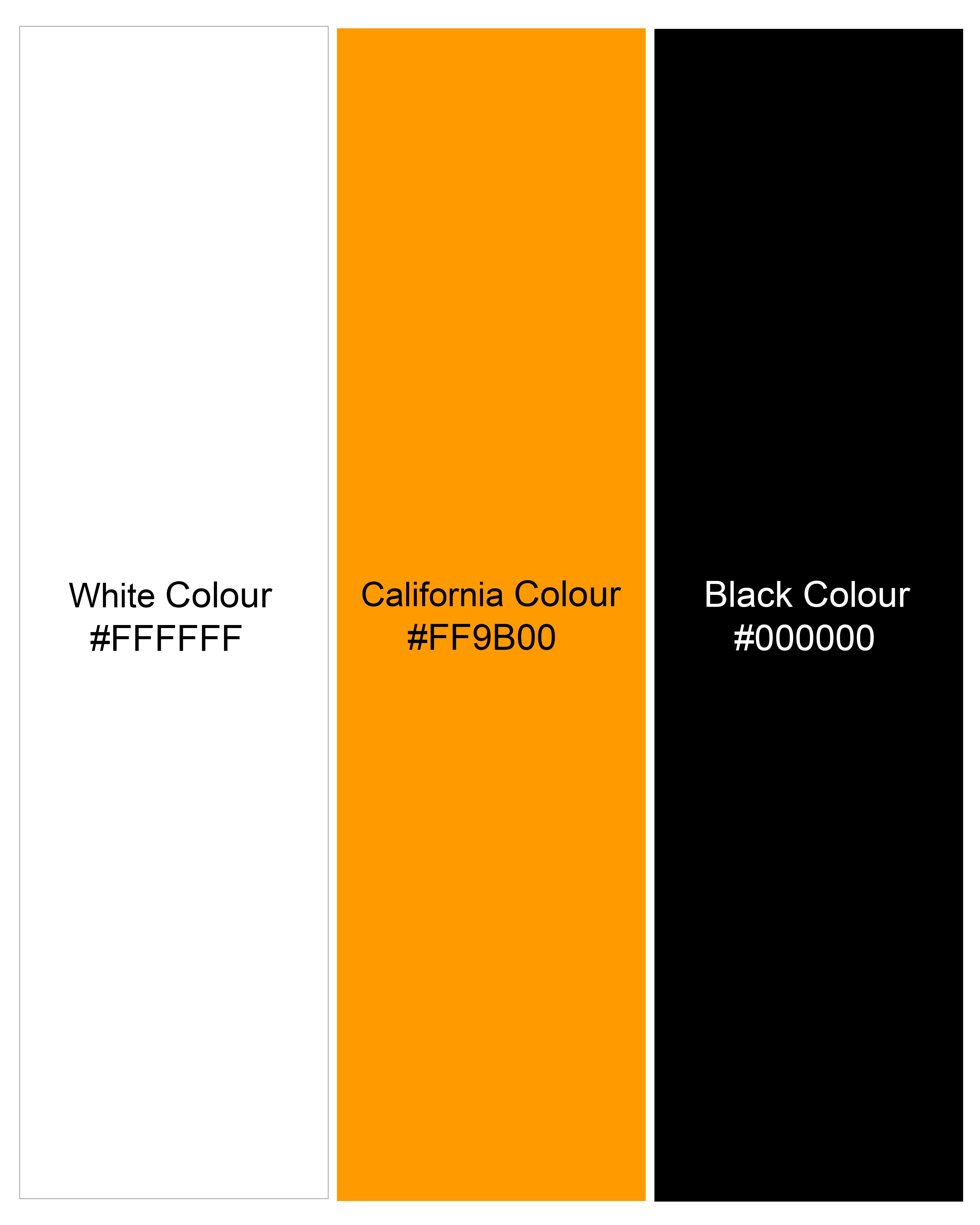 Bright White Multicolour Printed Organic Cotton Mercerised Pique Polo TS808-S, TS808-M, TS808-L, TS808-XL, TS808-XXL