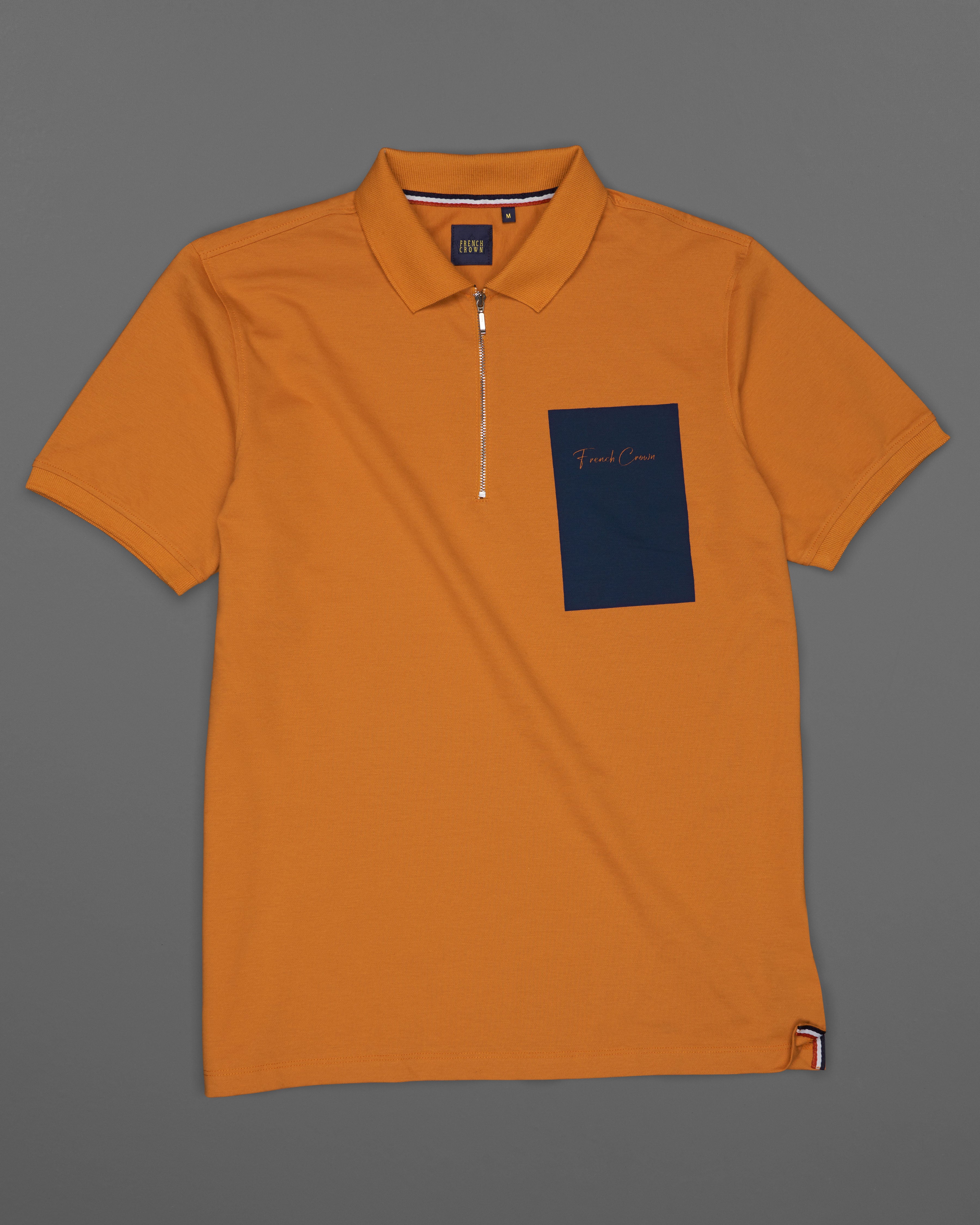 Orche Orange Organic Cotton Mercerised Pique Polo TS811-S, TS811-M, TS811-L, TS811-XL, TS811-XXL