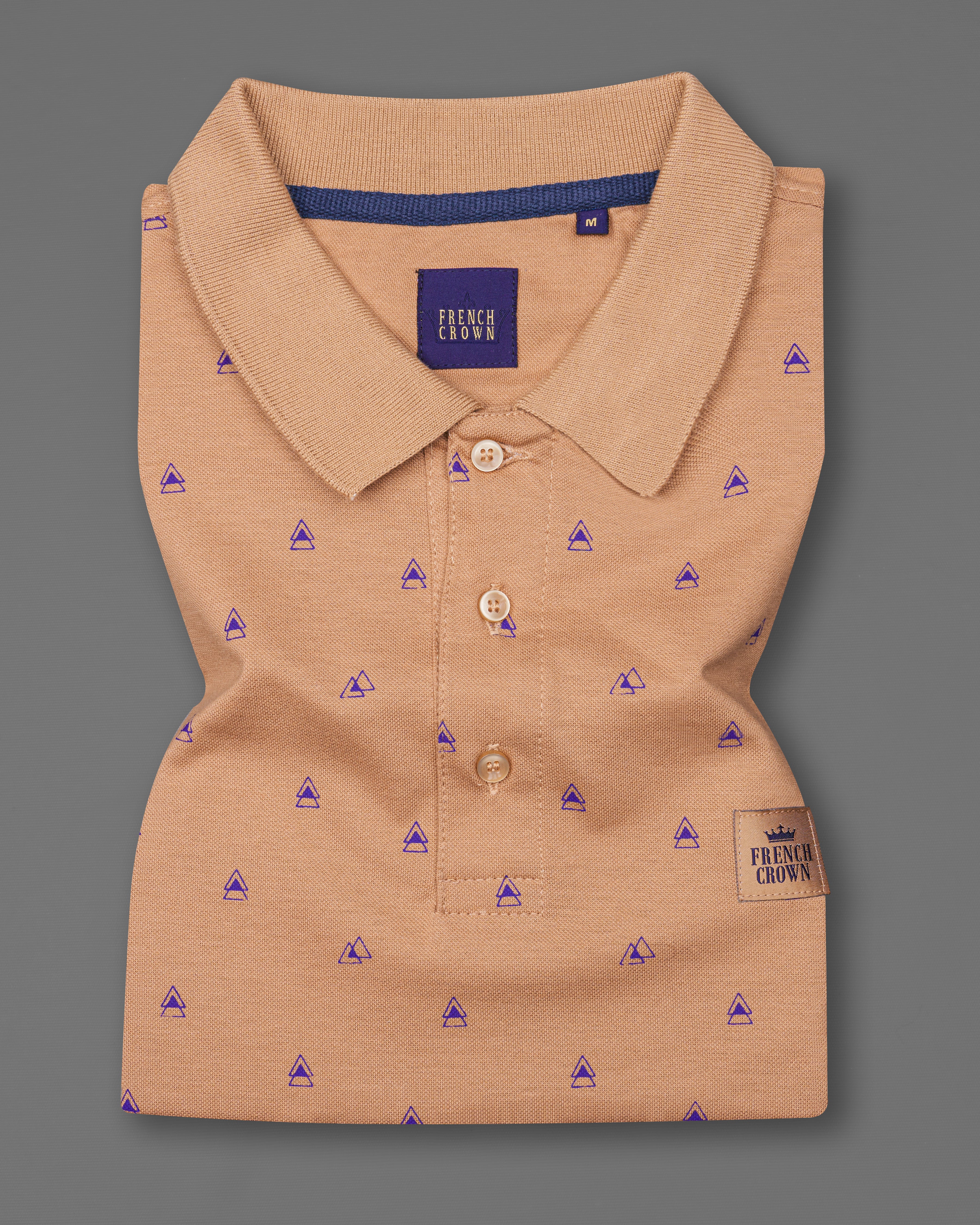Whiskey Brown with Meteorite Purple Organic Cotton Mercerised Pique Polo TS813-S, TS813-M, TS813-L, TS813-XL, TS813-XXL