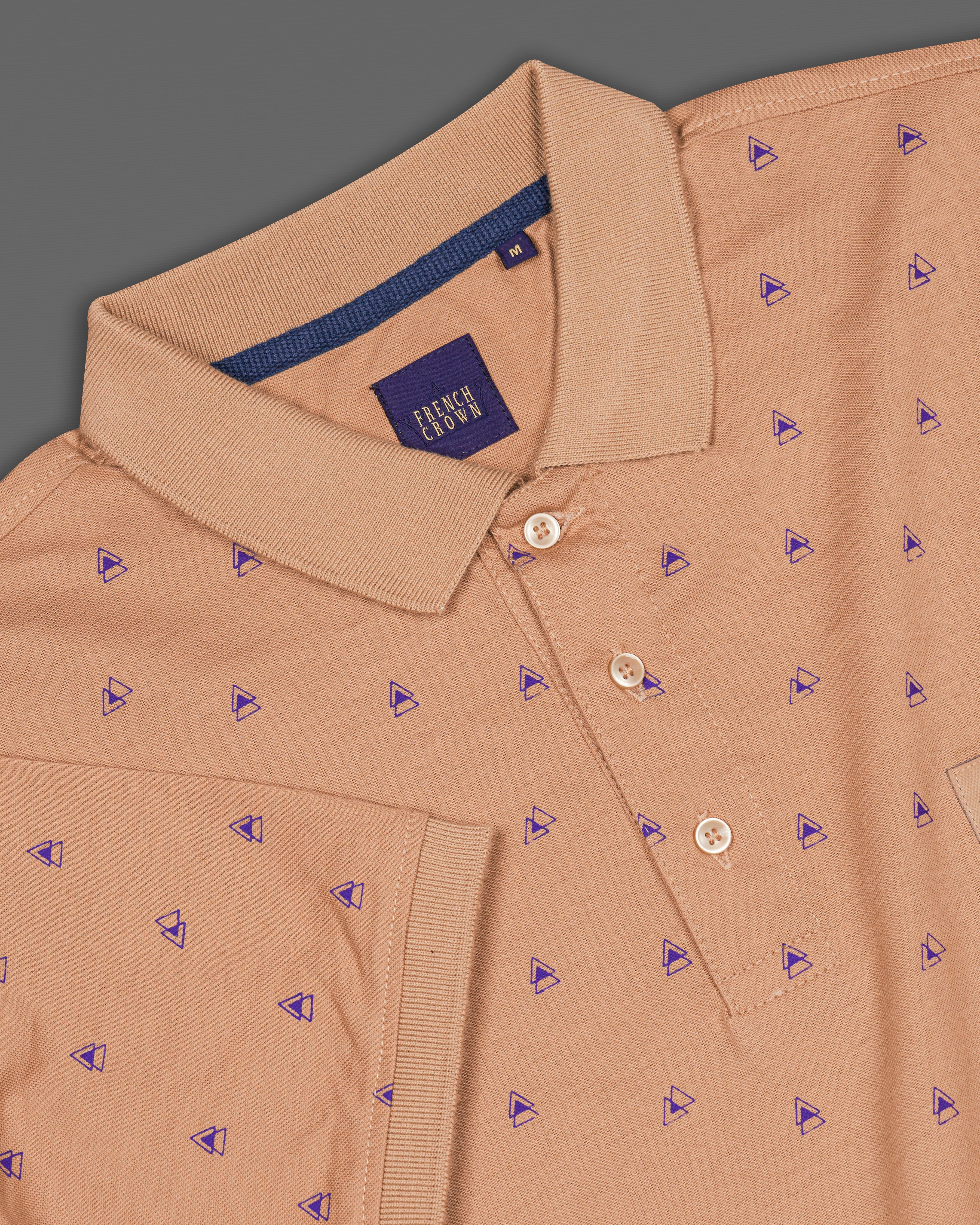 Whiskey Brown with Meteorite Purple Organic Cotton Mercerised Pique Polo TS813-S, TS813-M, TS813-L, TS813-XL, TS813-XXL