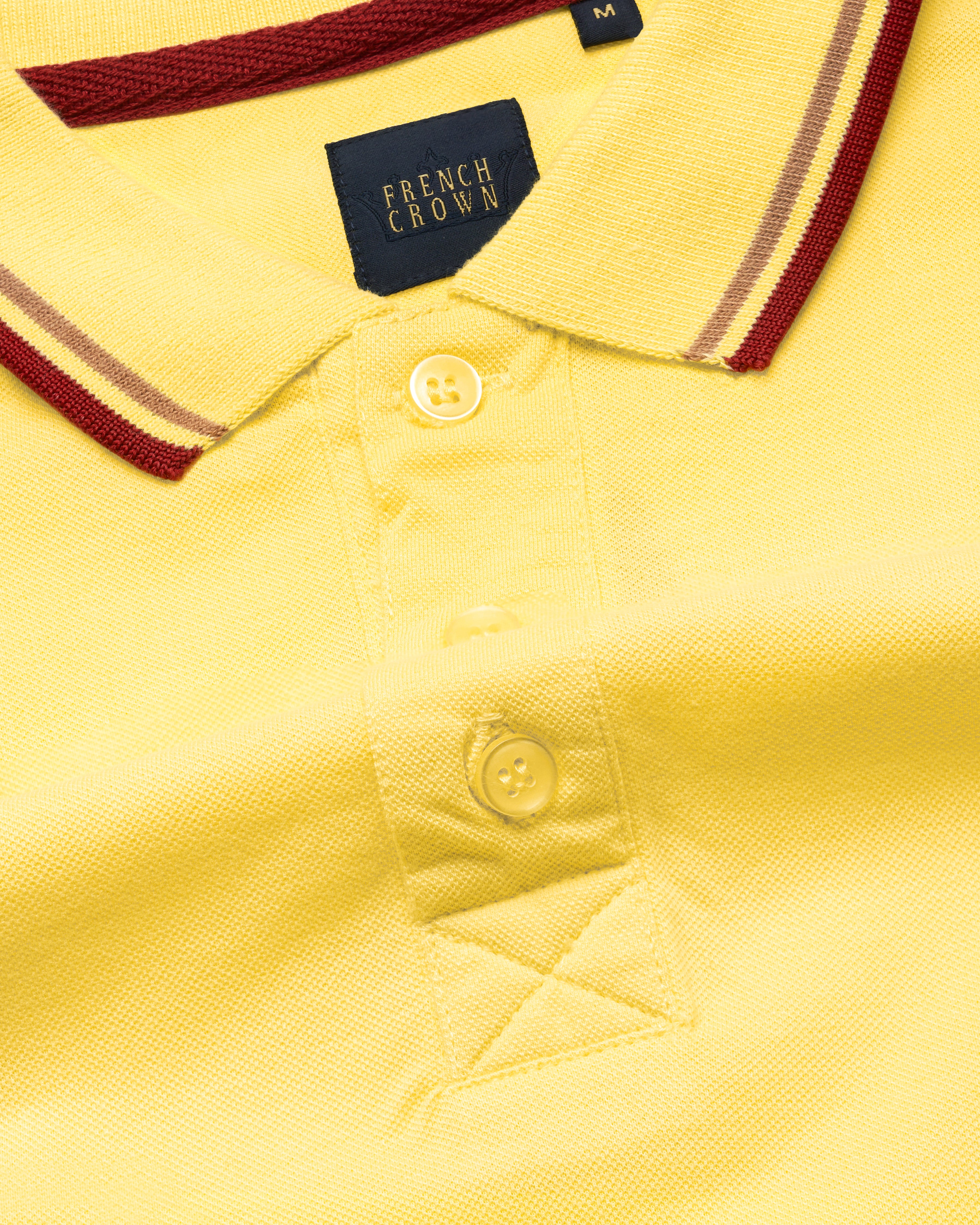 Kournikova Yellow Organic Cotton Mercerised Pique Polo TS824-S, TS824-M, TS824-L, TS824-XL, TS824-XXL