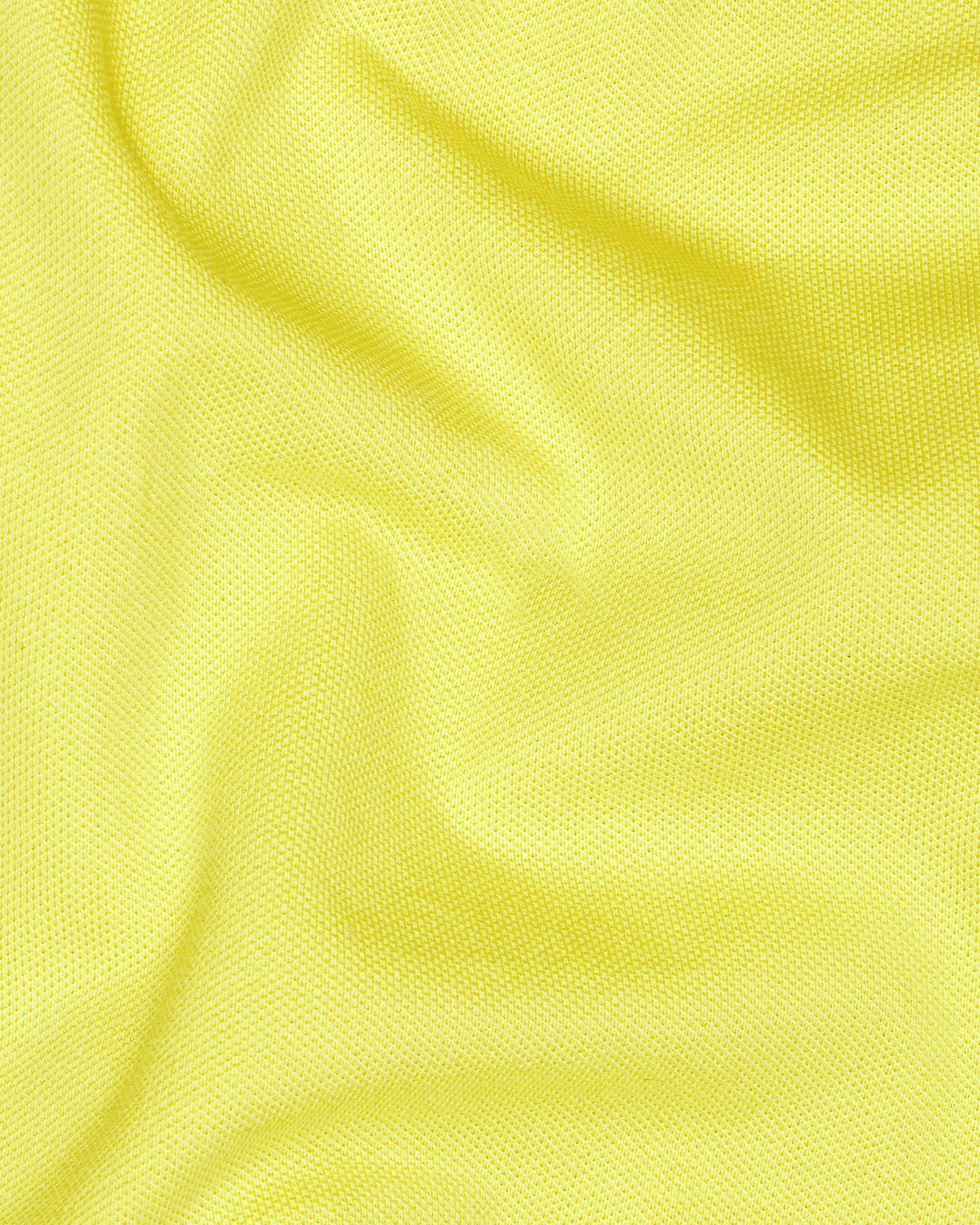 Lemon Yellow Mercerised Pique Polo TS876-S, TS876-M, TS876-L, TS876-XL, TS876-XXL