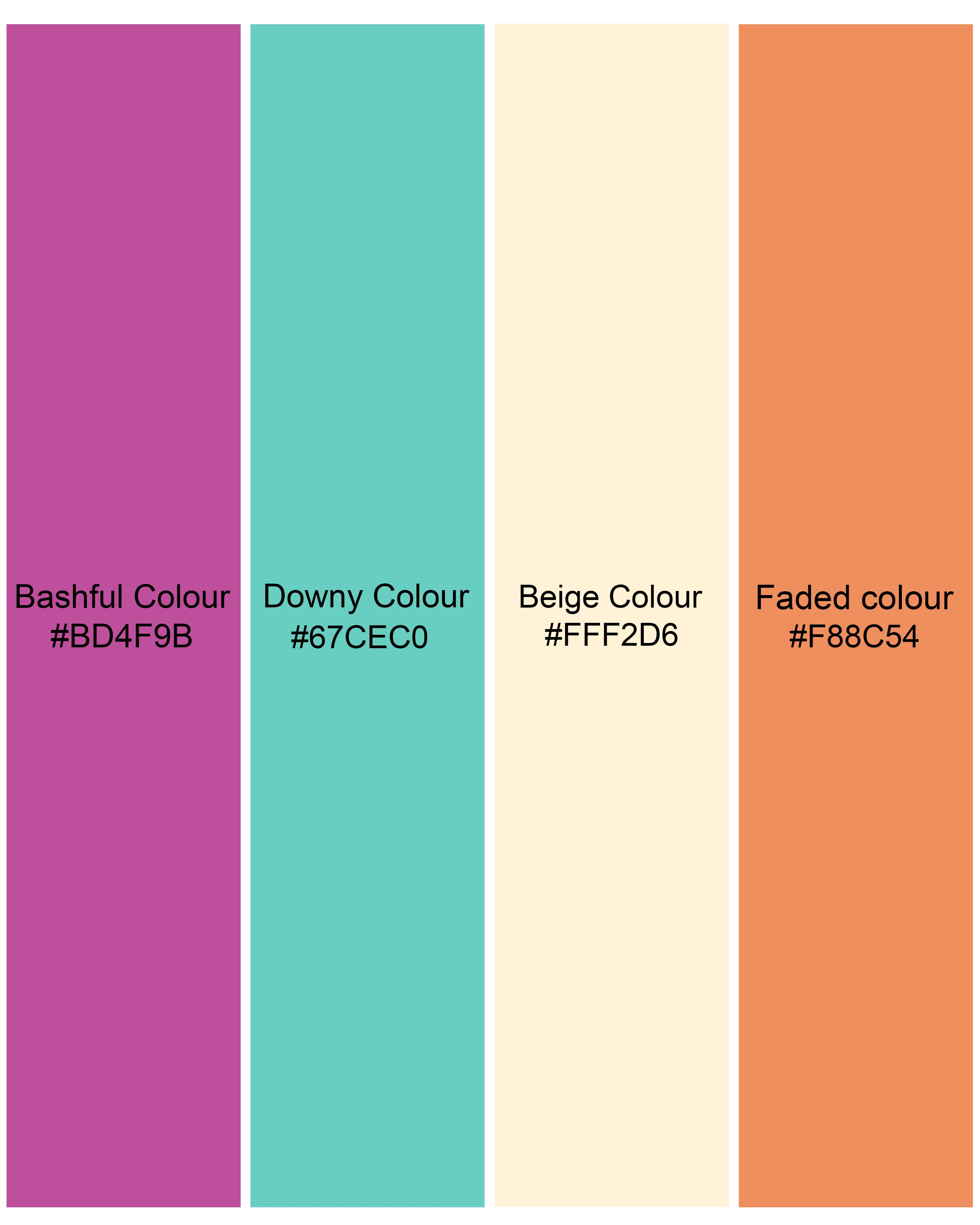 Bashful Pink Rubber Printed Super Soft Organic Cotton Sweatshirt TS166-W01-S, TS166-W01-M, TS166-W01-L, TS166-W01-XL, TS166-W01-XXL