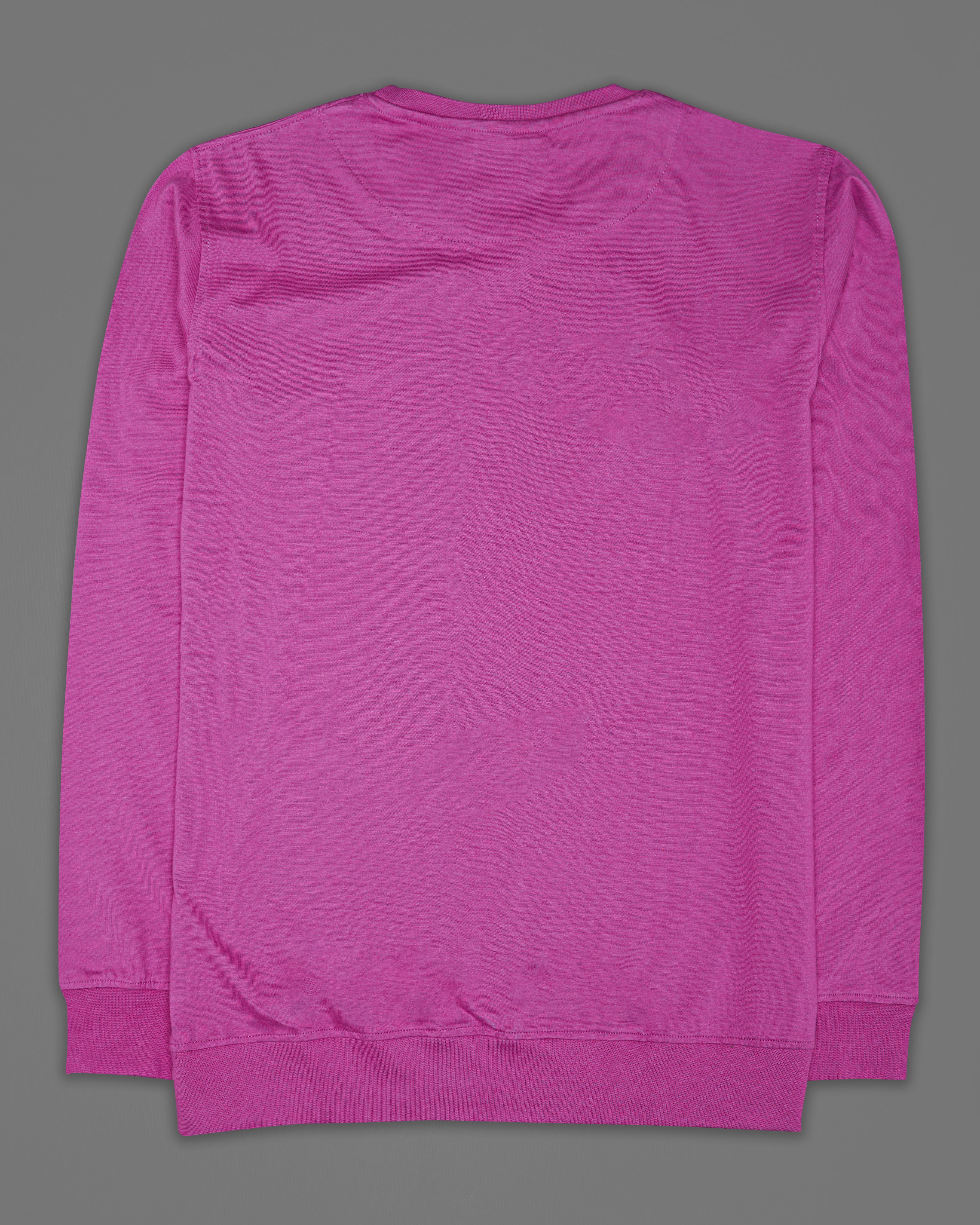 Bashful Pink Rubber Printed Super Soft Organic Cotton Sweatshirt TS166-W01-S, TS166-W01-M, TS166-W01-L, TS166-W01-XL, TS166-W01-XXL