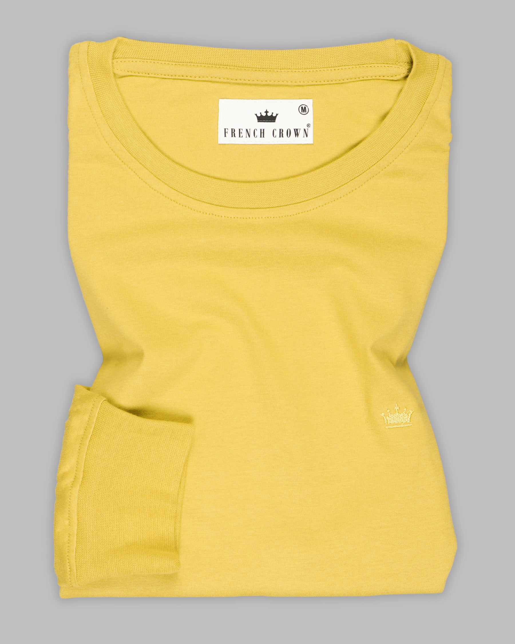 Corn yellow Super Soft Premium Cotton Full Sleeve Organic Cotton Brushed Sweatshirt TS169-S, TS169-M, TS169-L, TS169-XL, TS169-XXL