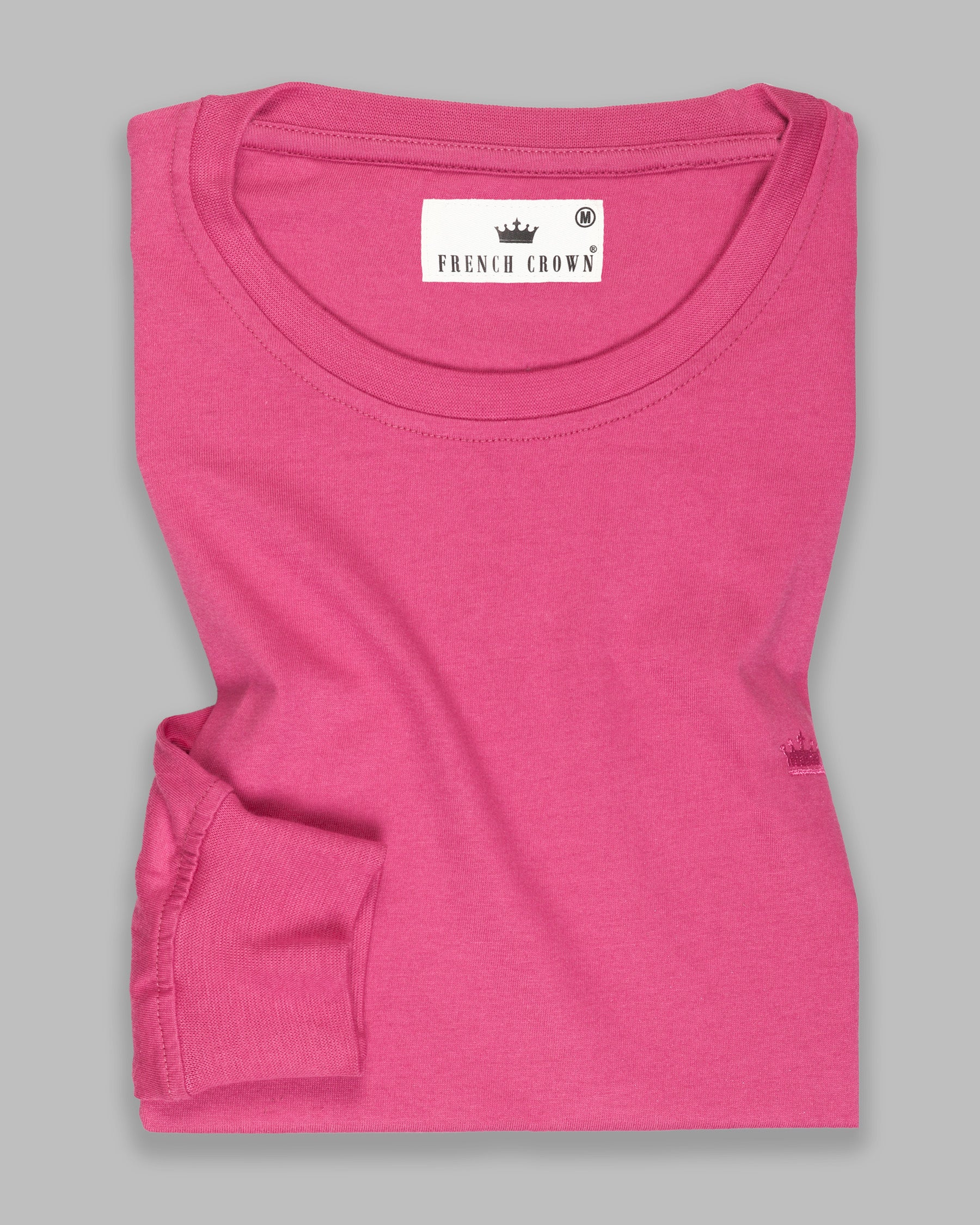 Punch Pink Super Soft Premium Cotton Full Sleeve Organic Cotton Brushed Sweatshirt TS172-S, TS172-M, TS172-L, TS172-XL, TS172-XXL