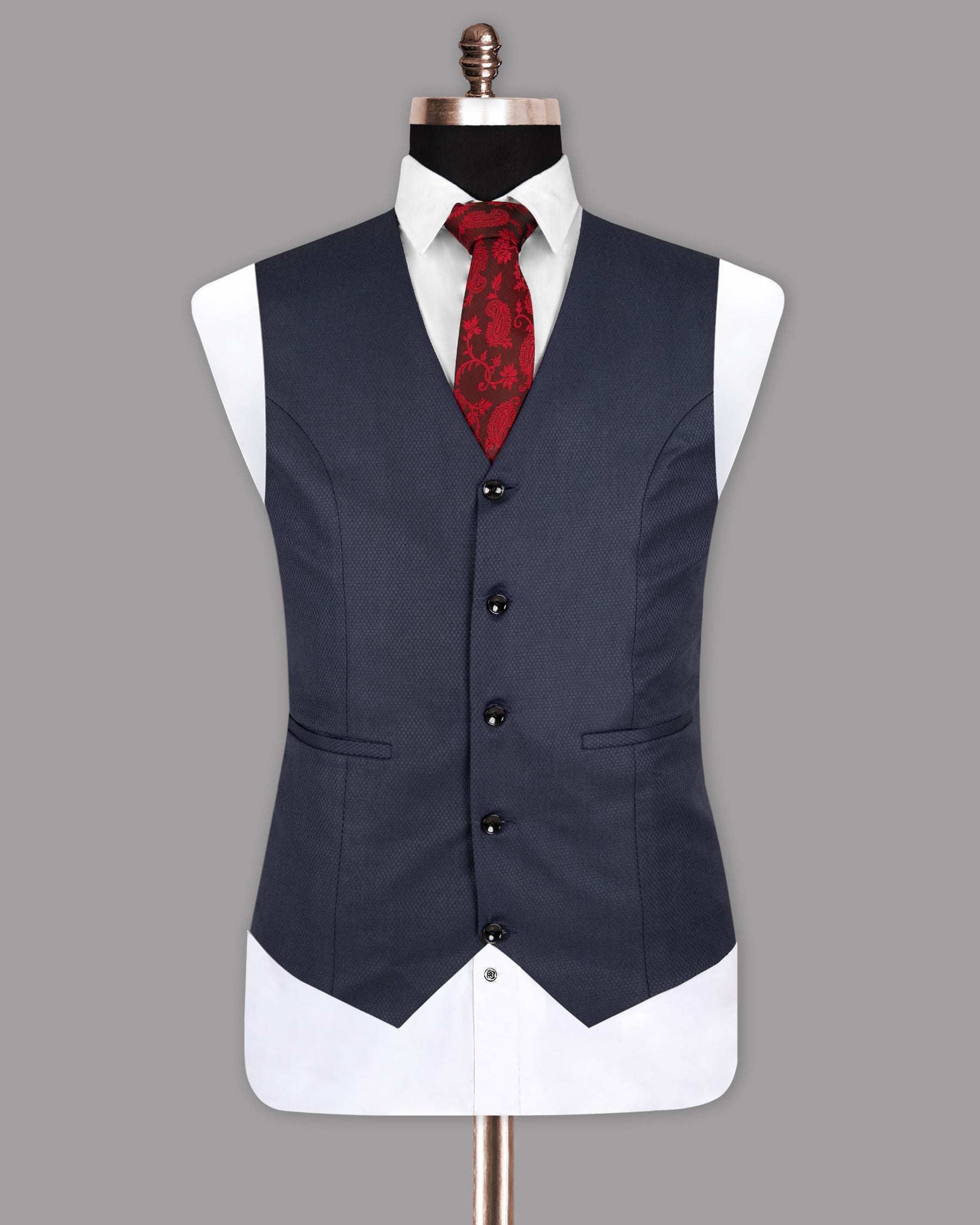 Royal Blue Wool-rich Waistcoat V1141-36, V1141-42, V1141-48, V1141-52, V1141-58, V1141-38, V1141-44, V1141-50, V1141-54, V1141-46, V1141-56, V1141-40, V1141-60