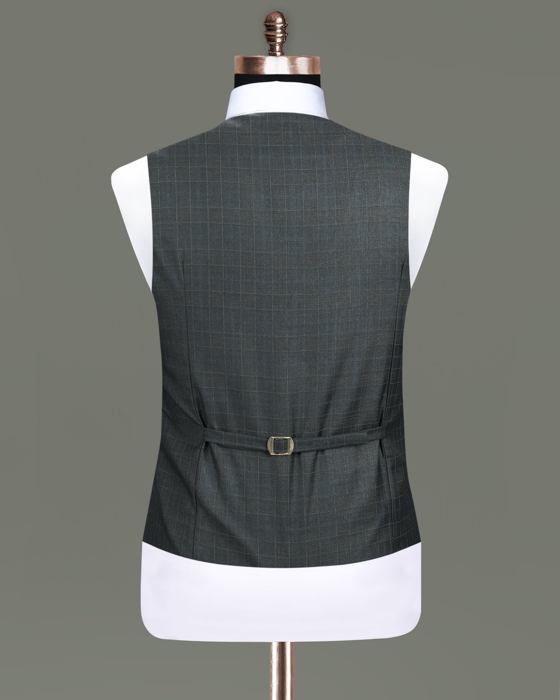 Cape Cod Grey Wool Rich Windowpane Waistcoat V1190-36, V1190-38, V1190-40, V1190-42, V1190-44, V1190-46, V1190-48, V1190-50, V1190-52, V1190-54, V1190-56, V1190-58, V1190-60