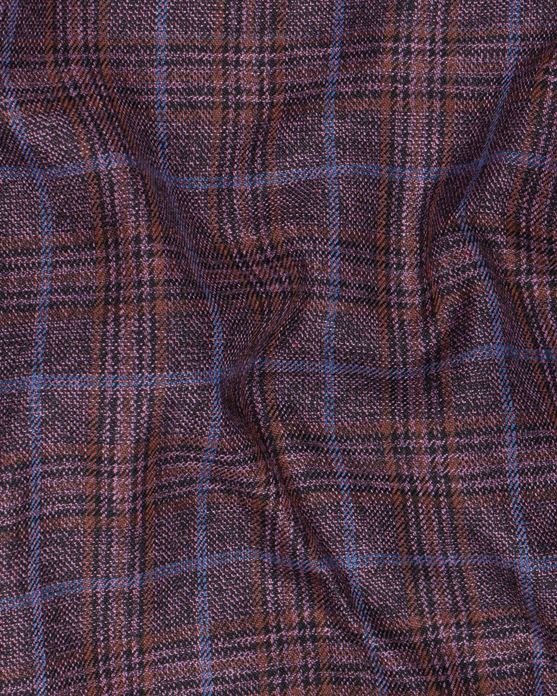 Old Copper Colorful Plaid Wool Rich Waistcoat V1235-36, V1235-40, V1235-52, V1235-60, V1235-38, V1235-42, V1235-44, V1235-46, V1235-48, V1235-50, V1235-54, V1235-56, V1235-58