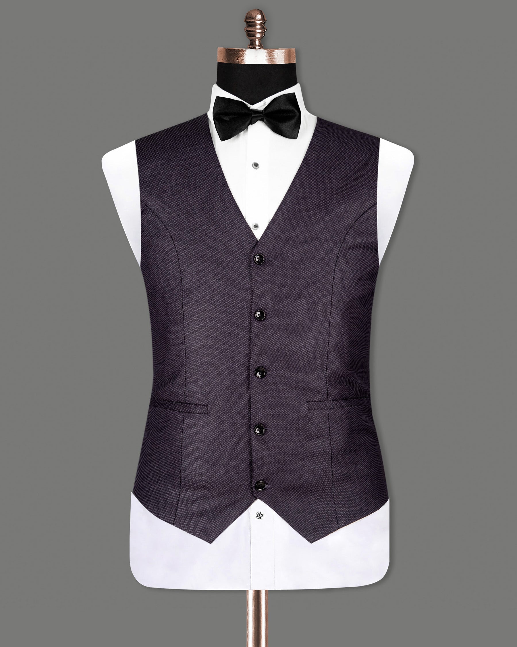 Martinique Violet Subtle Checked Woolrich Waistcoat V1274-40, V1274-42, V1274-44, V1274-46, V1274-48, V1274-50, V1274-52, V1274-36, V1274-38, V1274-54, V1274-56, V1274-58, V1274-60
