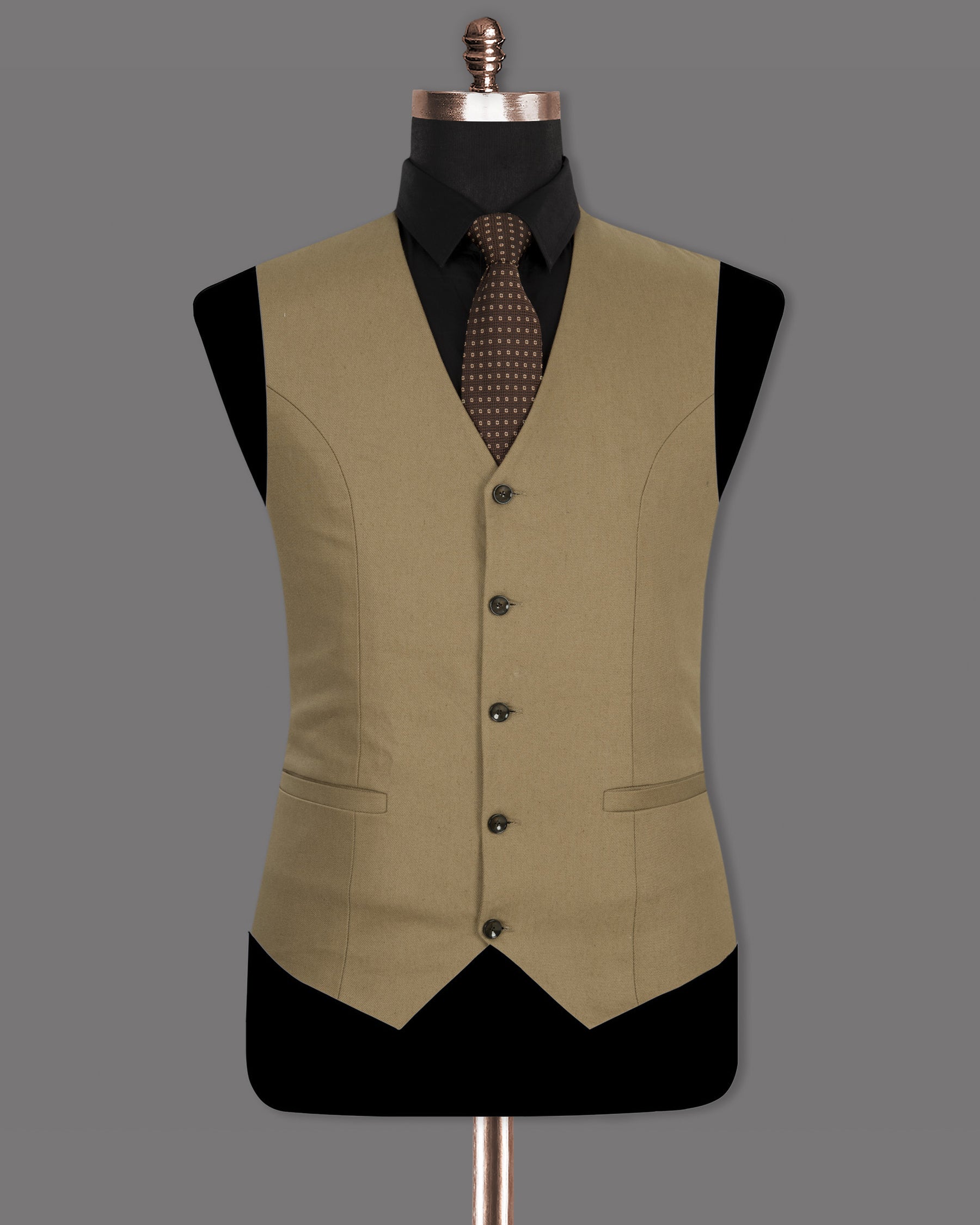 Barley Corn Brown Premium Cotton Waistcoat V1287-36, V1287-38, V1287-40, V1287-42, V1287-44, V1287-46, V1287-48, V1287-50, V1287-52, V1287-54, V1287-56, V1287-58, V1287-60