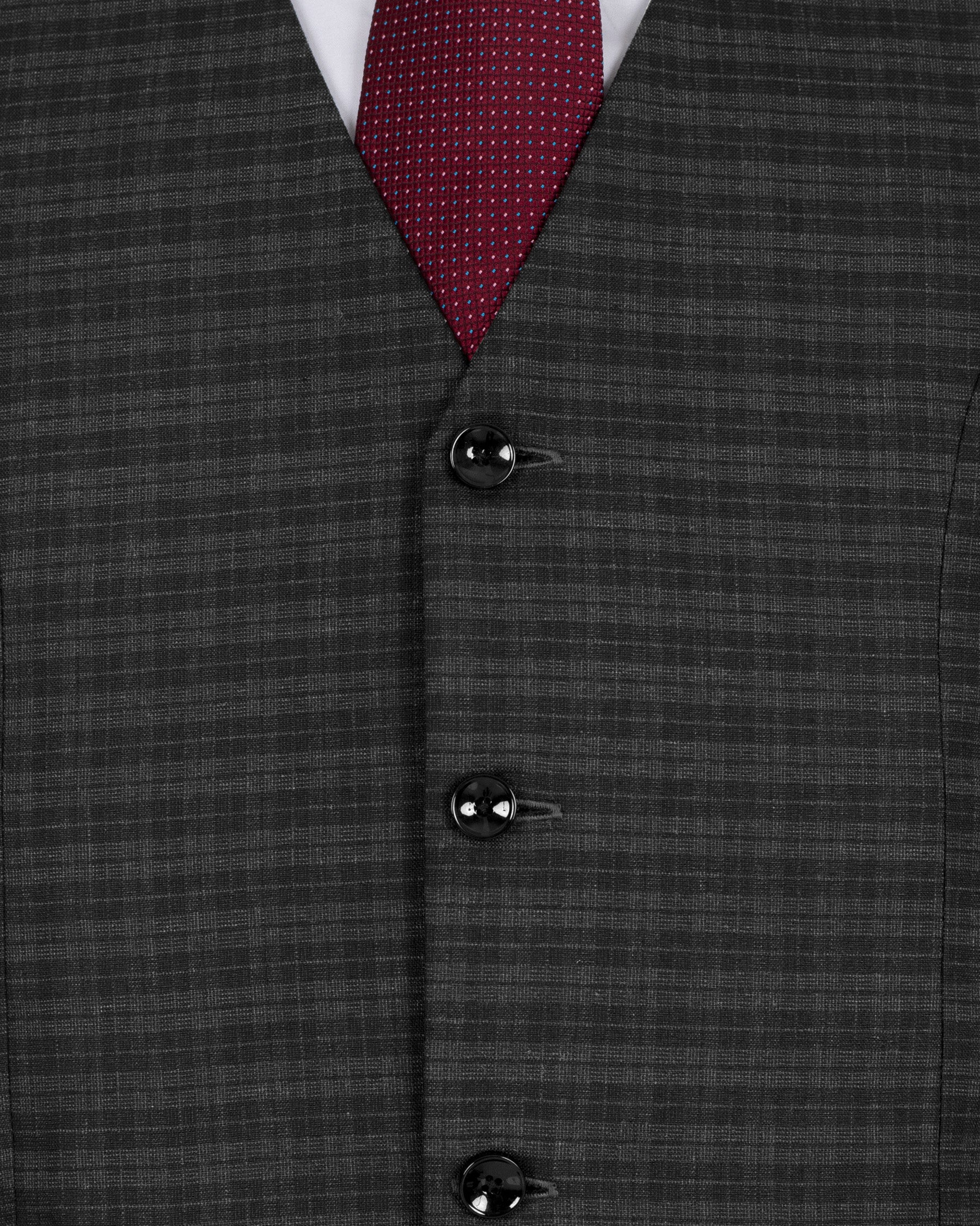 Mine Shaft Black Wool Rich Waistcoat