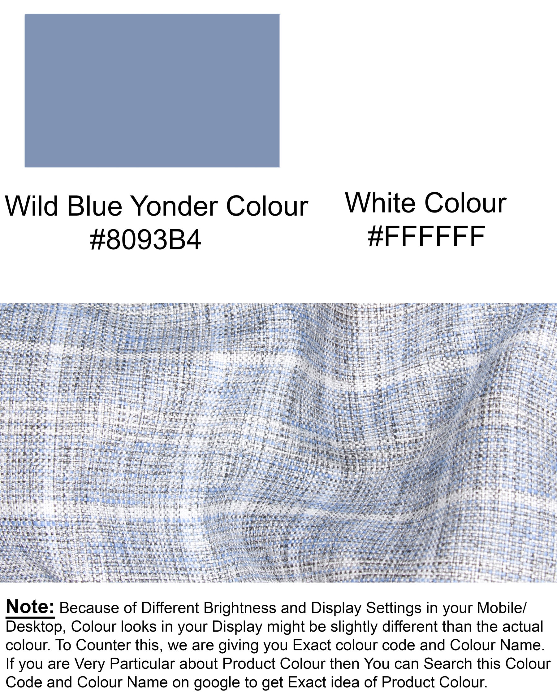 Wild Blue Yonder Windowpane Wool Rich Waistcoat