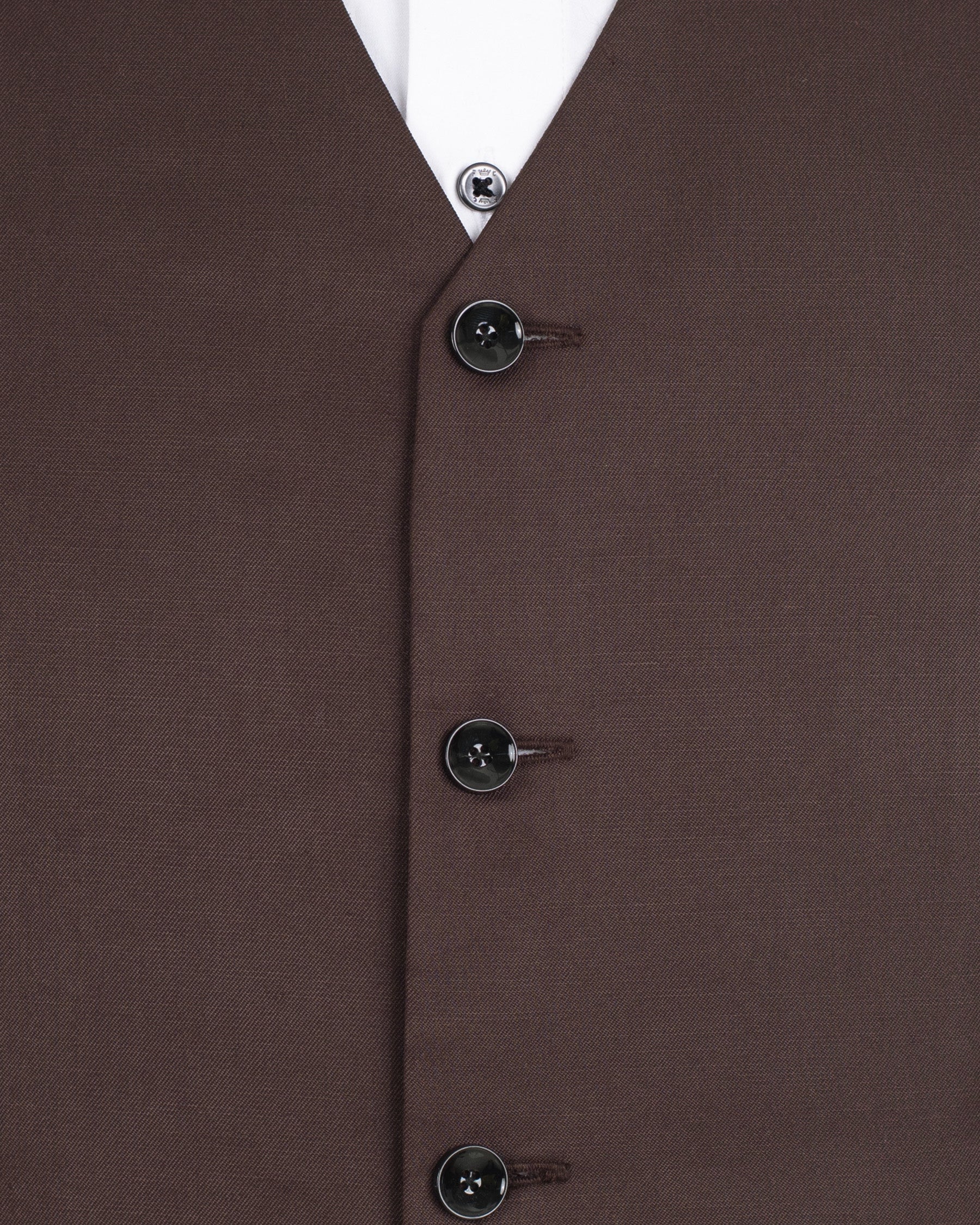 Matterhorn Brown Wool Rich Waistcoat