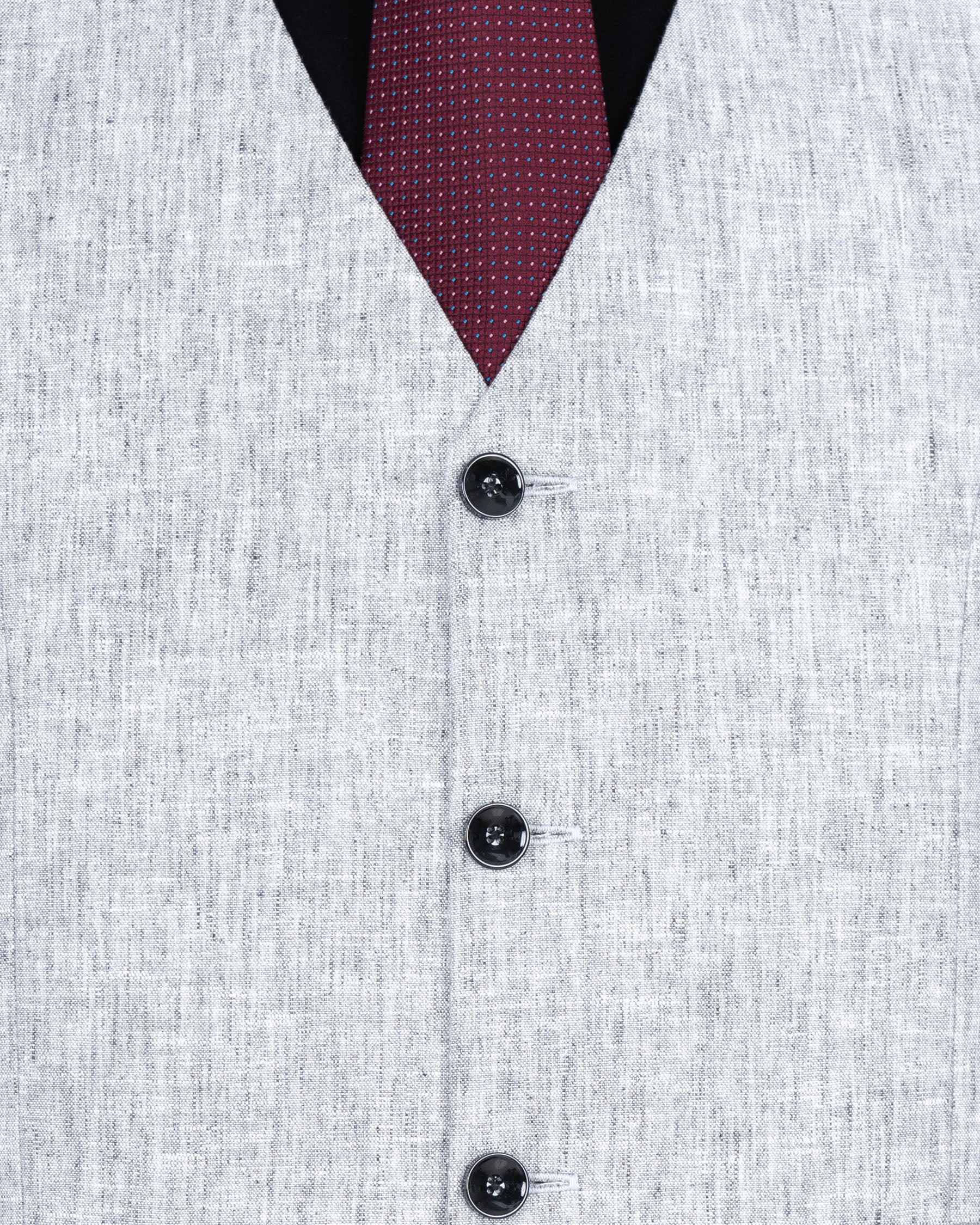 Ghost Grey Luxurious Linen Waistcoat V1472-36, V1472-38, V1472-40, V1472-42, V1472-44, V1472-46, V1472-48, V1472-50, V1472-52, V1472-54, V1472-56, V1472-58, V1472-60