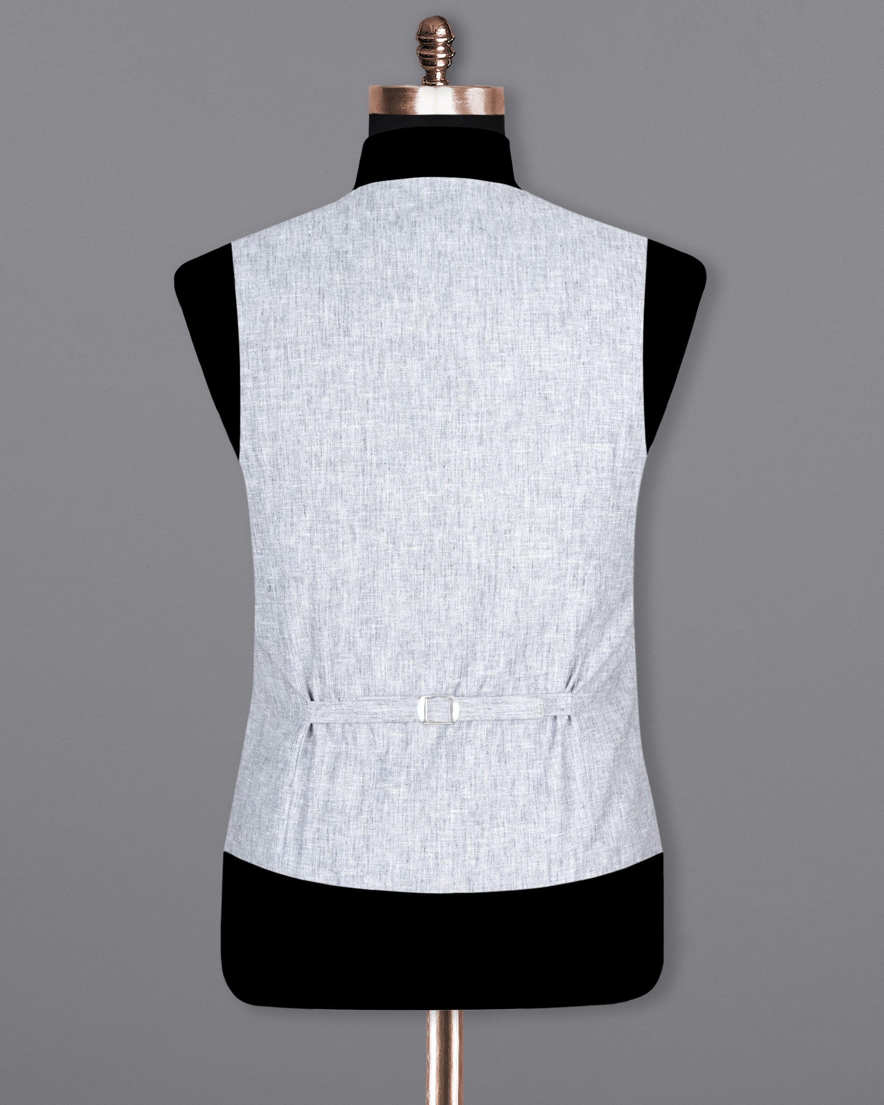 Ghost Grey Luxurious Linen Waistcoat V1472-36, V1472-38, V1472-40, V1472-42, V1472-44, V1472-46, V1472-48, V1472-50, V1472-52, V1472-54, V1472-56, V1472-58, V1472-60