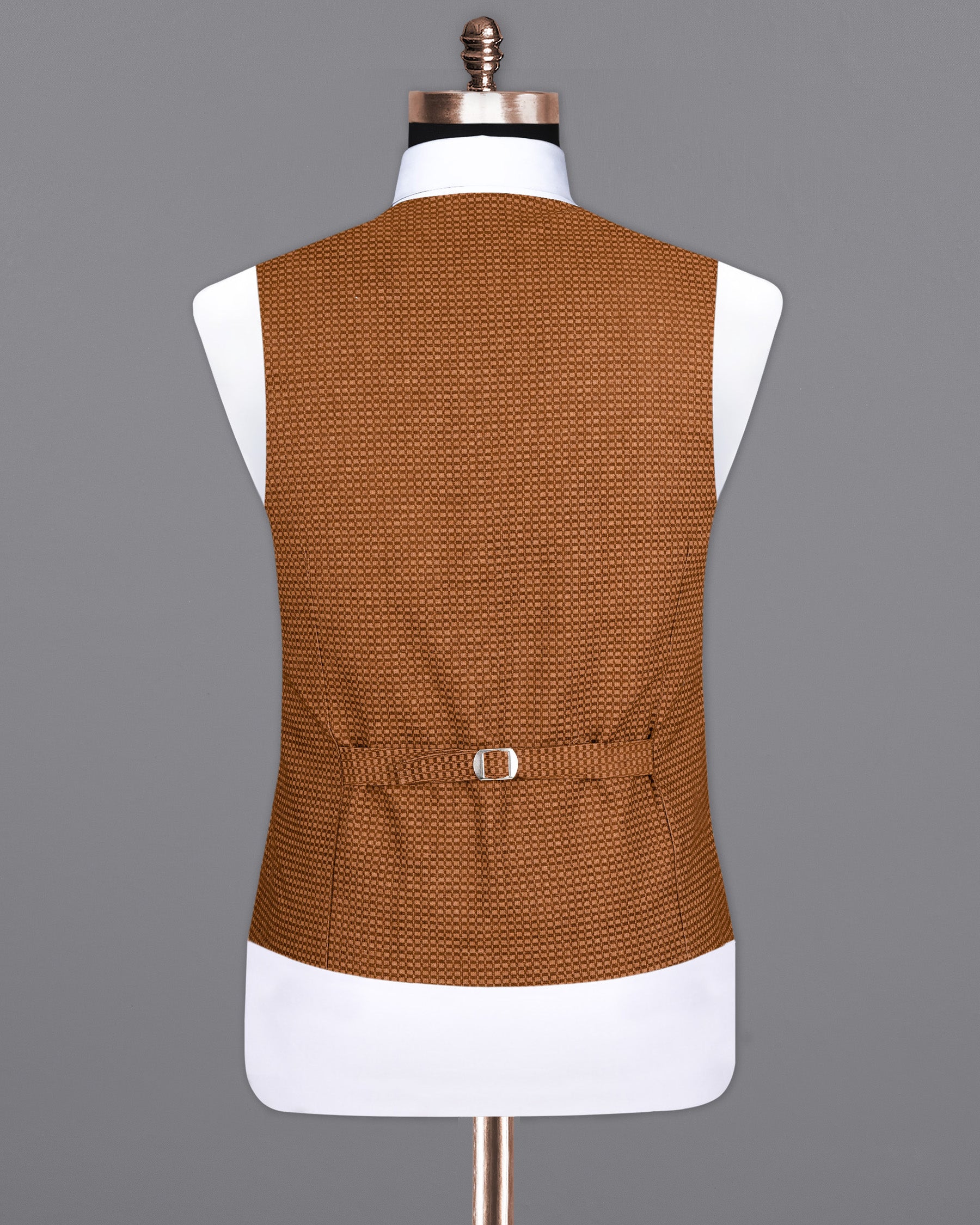 Cape Palliser Brown Velvet Corduroy Box patterned Sports Waistcoat V1553-36, V1553-38, V1553-40, V1553-42, V1553-44, V1553-46, V1553-48, V1553-50, V1553-52, V1553-54, V1553-56, V1553-58, V1553-60