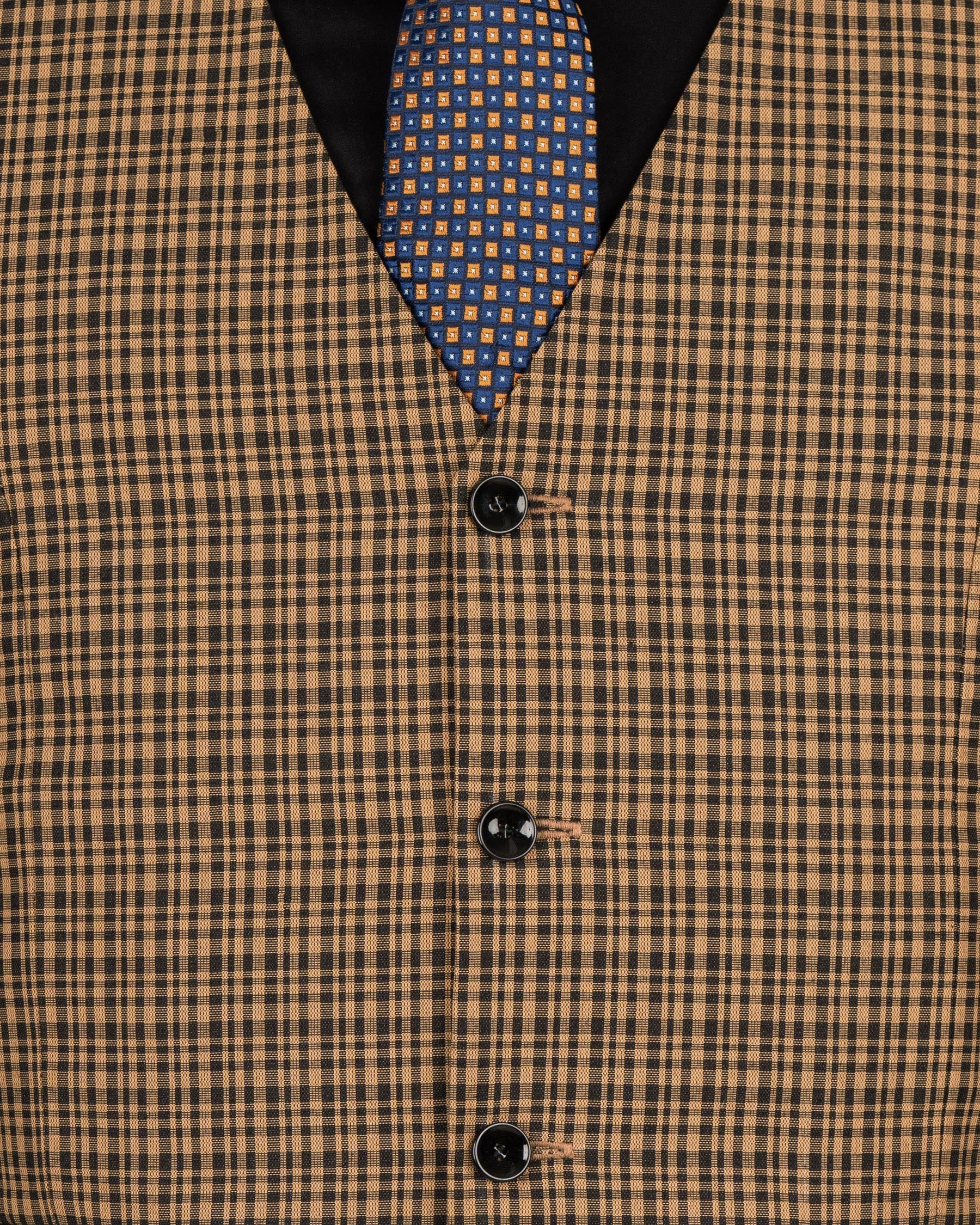 Manhattan Brown and Black Premium Cotton Belt Closure Sports Waistcoat V1577-36, V1577-38, V1577-40, V1577-42, V1577-44, V1577-46, V1577-48, V1577-50, V1577-52, V1577-54, V1577-56, V1577-58, V1577-60