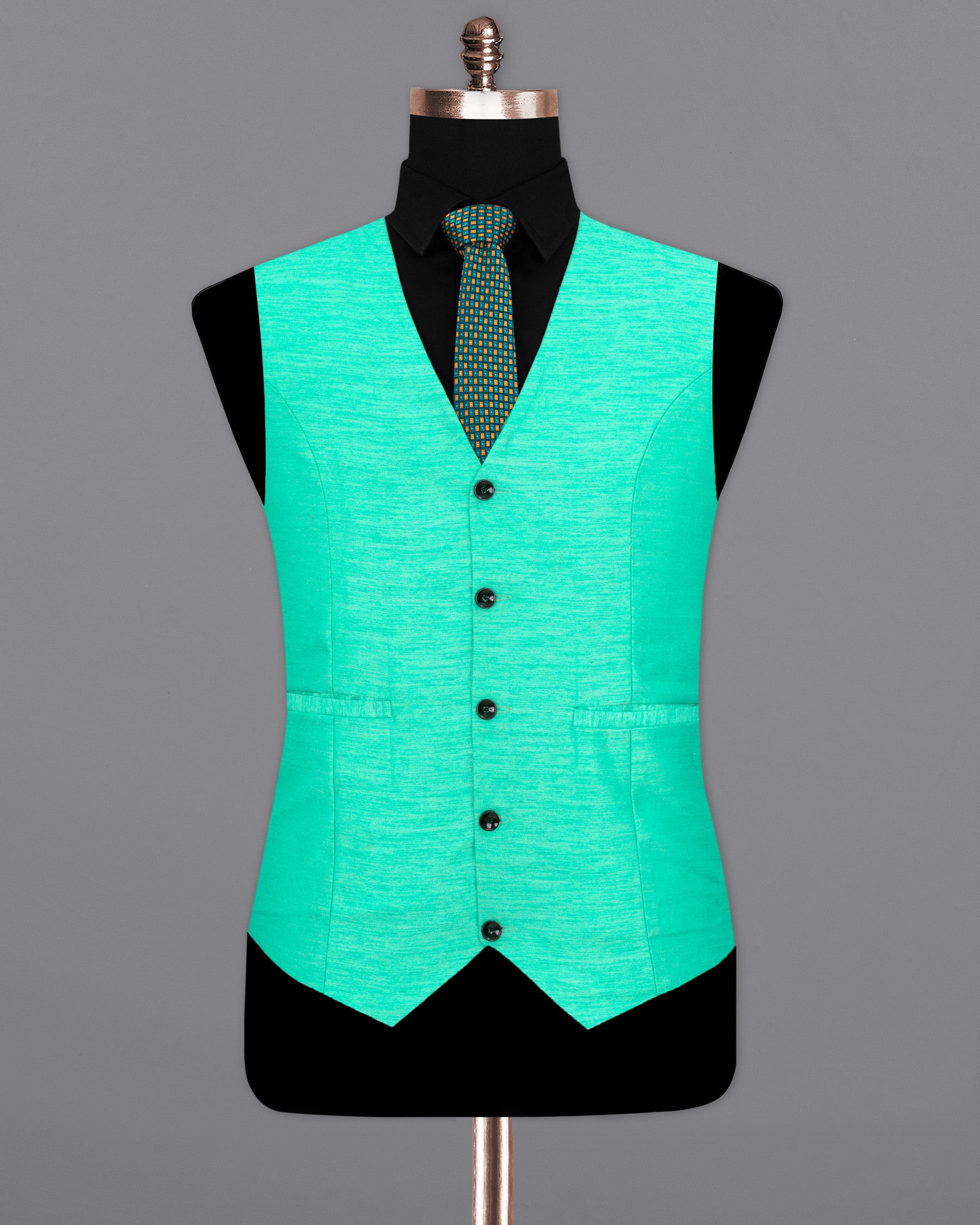 Bright Turquoise Textured Waistcoat V1640-36, V1640-38, V1640-40, V1640-42, V1640-44, V1640-46, V1640-48, V1640-50, V1640-52, V1640-54, V1640-56, V1640-58, V1640-60