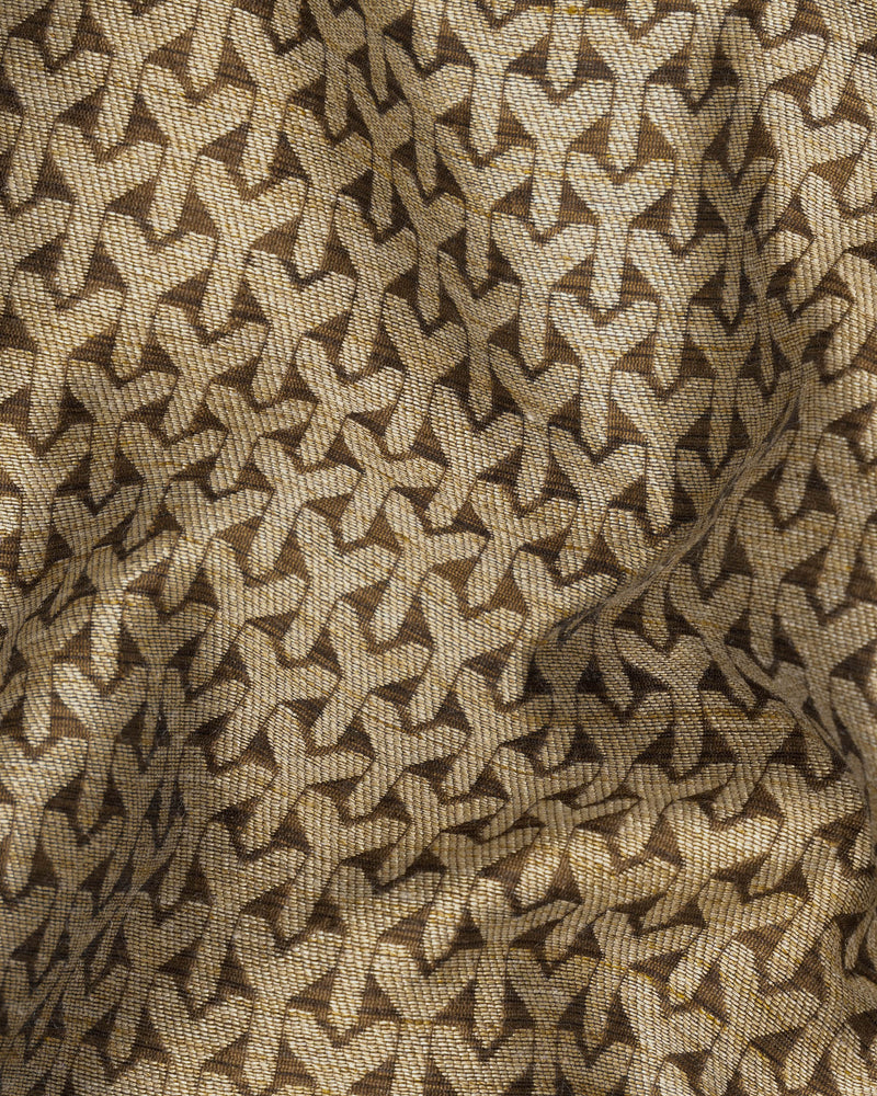 Shingle Fawn Brown and Sapling Beige Textured Waistcoat
