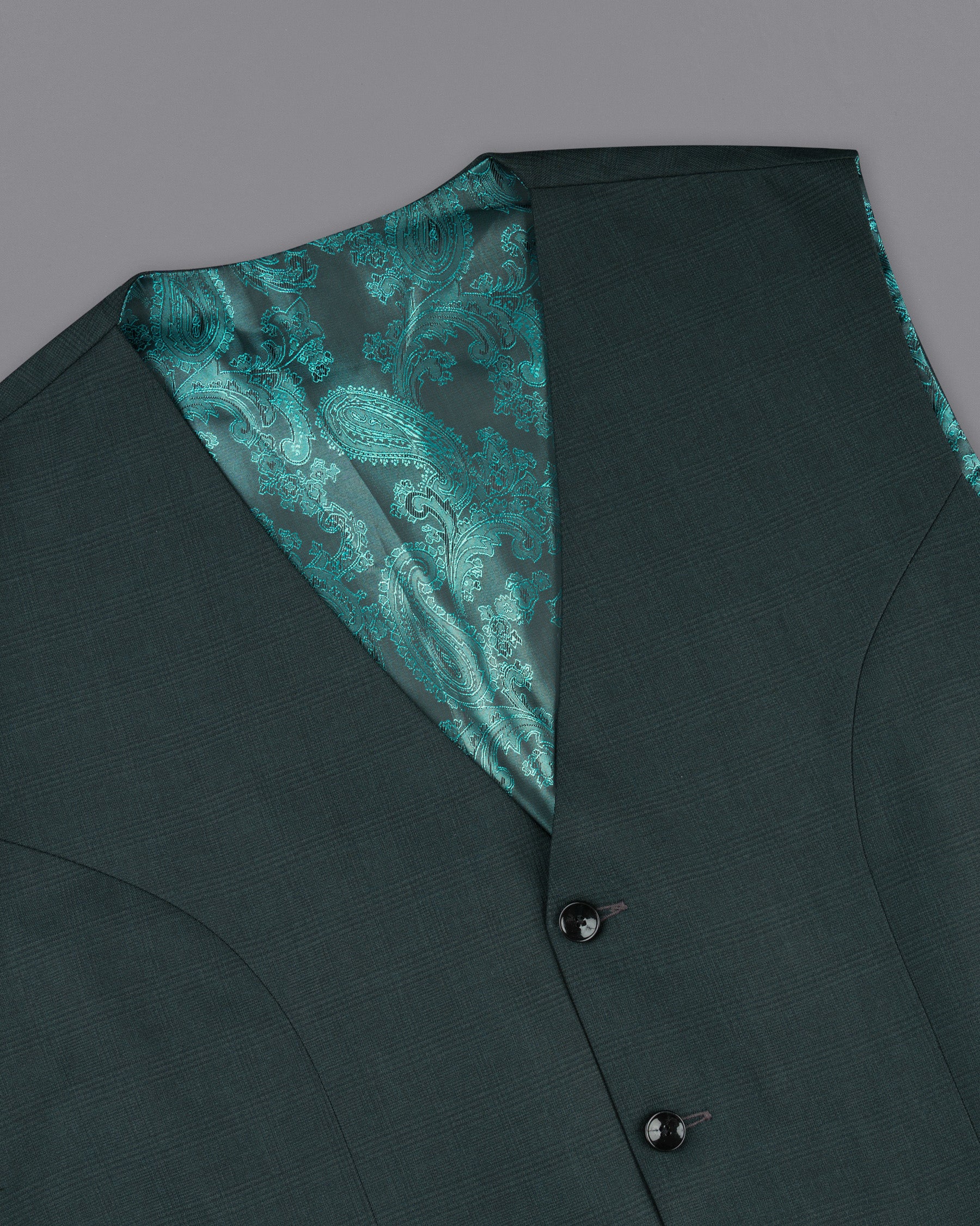 Cape Cod Green Subtle Plaid Waistcoat
