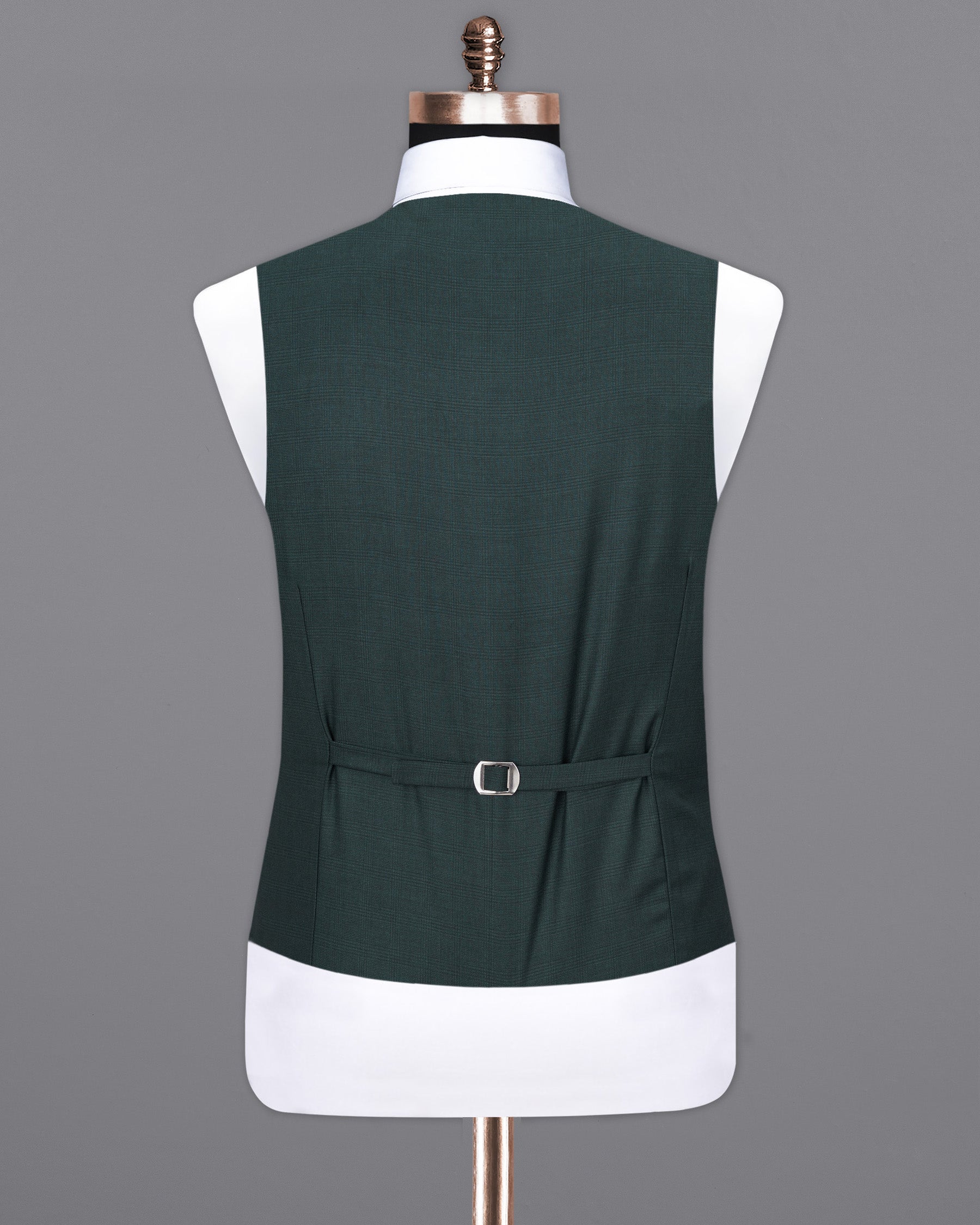 Cape Cod Green Subtle Plaid Waistcoat