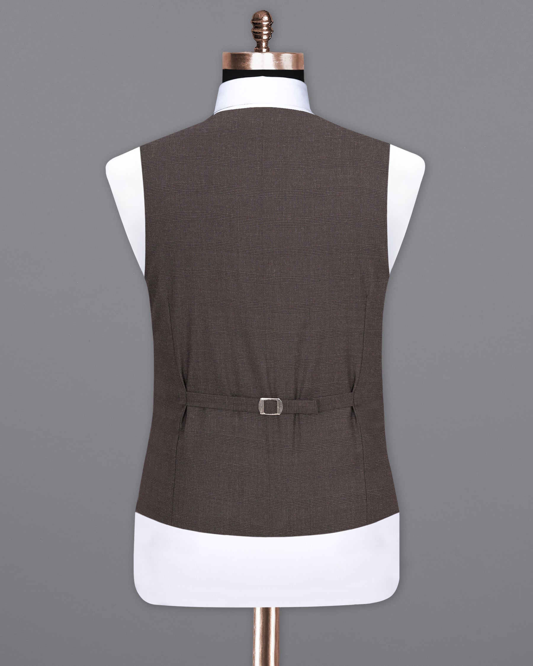 Tundora Brown Plaid Waistcoat V1852-36, V1852-38, V1852-40, V1852-42, V1852-44, V1852-46, V1852-48, V1852-50, V1852-52, V1852-54, V1852-56, V1852-58, V1852-60