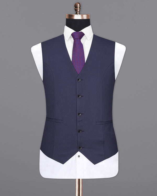 Bleached Cedar Navy Blue Waistcoat V2005-36, V2005-38, V2005-40, V2005-42, V2005-44, V2005-46, V2005-48, V2005-50, V2005-52, V2005-54, V2005-56, V2005-58, V2005-60