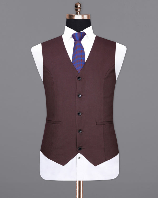 Taupe Maroon Textured  Waistcoat V2008-36, V2008-38, V2008-40, V2008-42, V2008-44, V2008-46, V2008-48, V2008-50, V2008-52, V2008-54, V2008-56, V2008-58, V2008-60