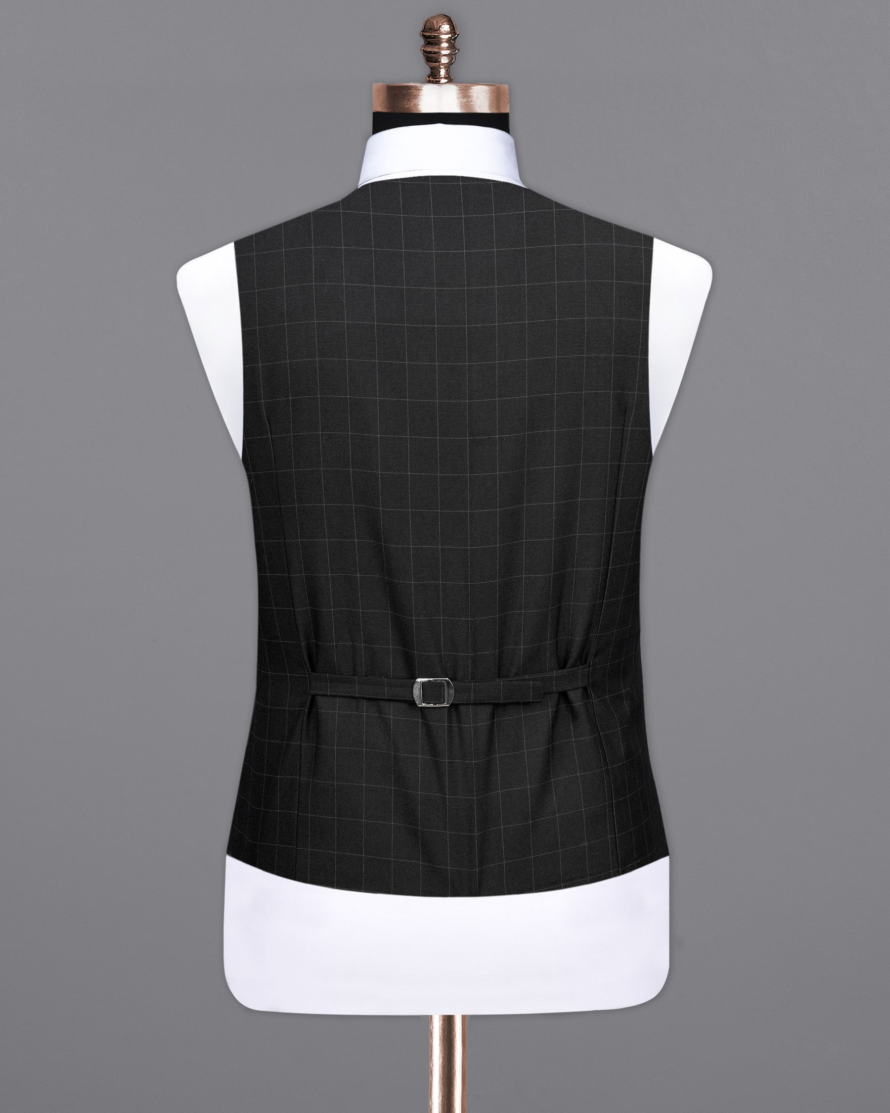 Zeus Black Plaid Waistcoat V2010-36, V2010-38, V2010-40, V2010-42, V2010-44, V2010-46, V2010-48, V2010-50, V2010-52, V2010-54, V2010-56, V2010-58, V2010-60